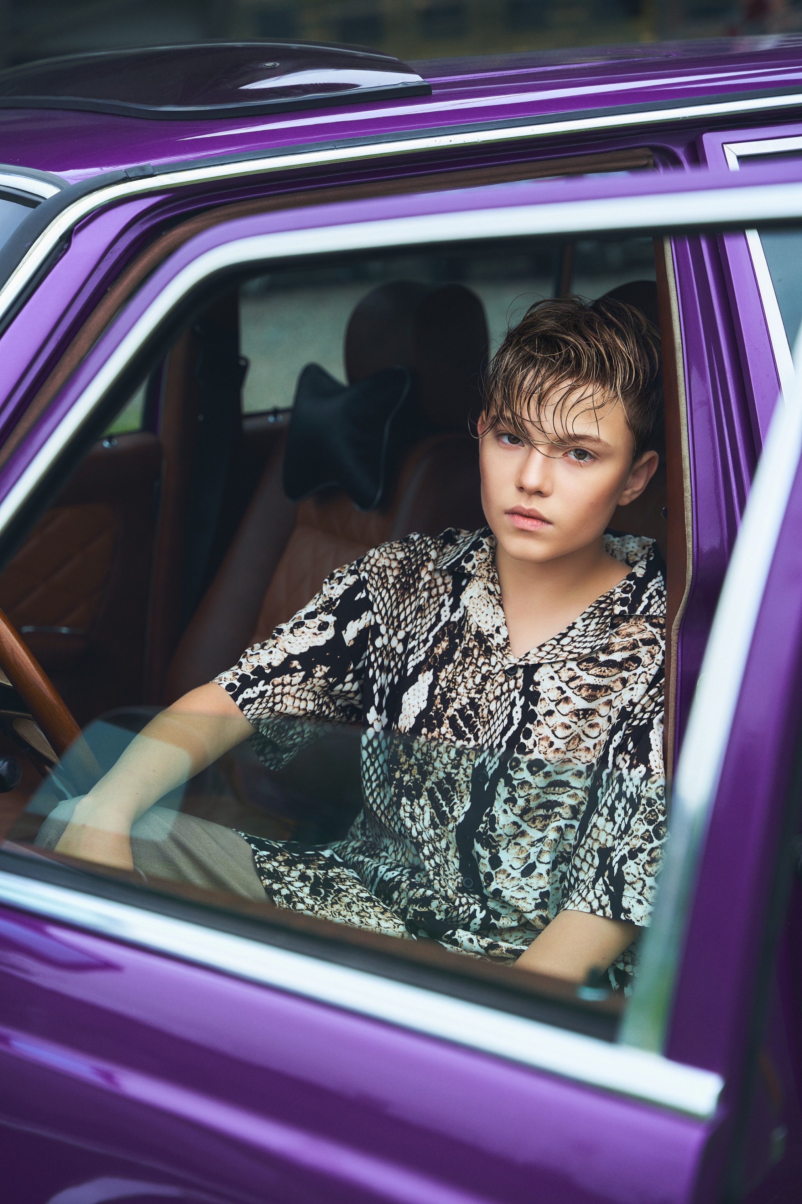 Съёмка с ретро автомобилем. Дети — balli school. Фотограф Барт Полина. Снимаю в Санкт-Петербурге, Москве, Приозерске