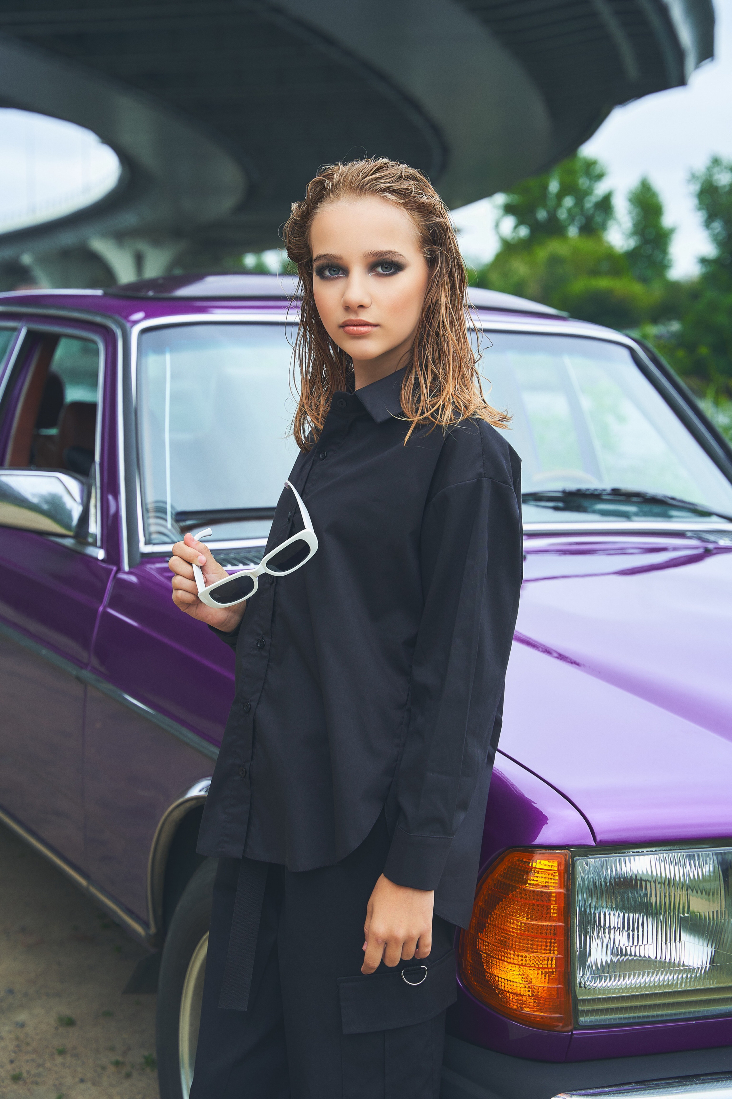 Съёмка с ретро автомобилем. Дети — balli school. Фотограф Барт Полина. Снимаю в Санкт-Петербурге, Москве, Приозерске