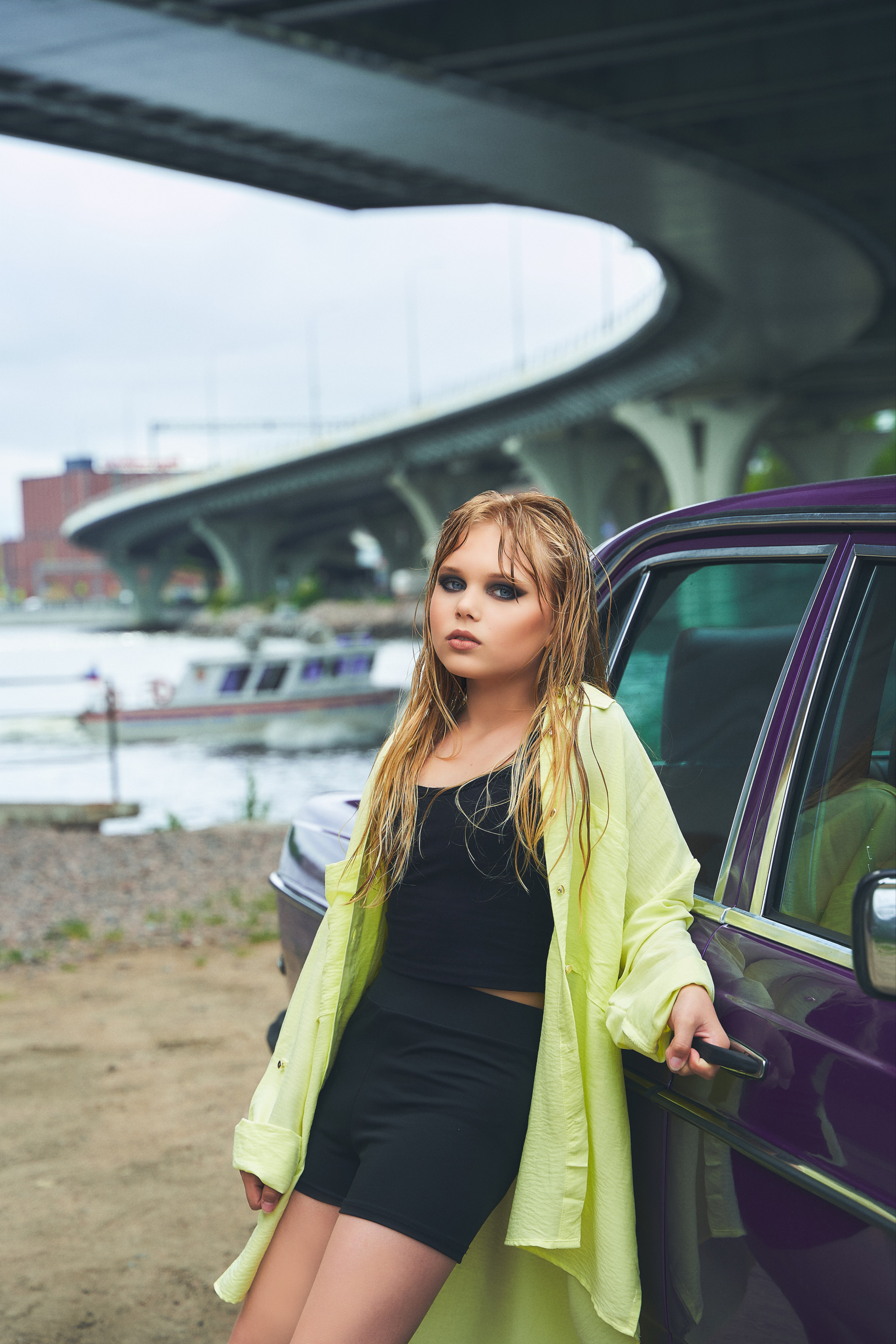 Съёмка с ретро автомобилем. Дети — balli school. Фотограф Барт Полина. Снимаю в Санкт-Петербурге, Москве, Приозерске