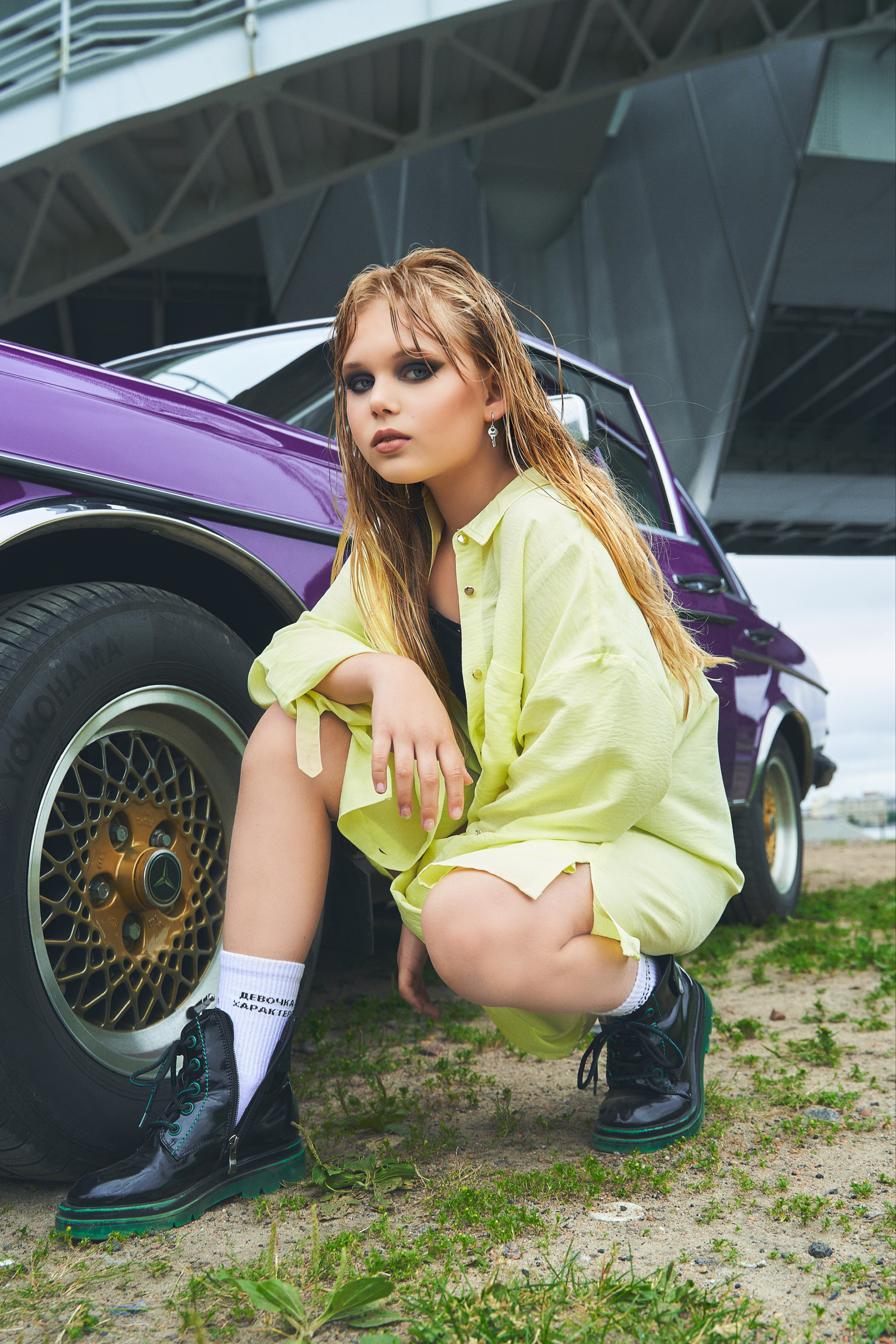 Съёмка с ретро автомобилем. Дети — balli school. Фотограф Барт Полина. Снимаю в Санкт-Петербурге, Москве, Приозерске