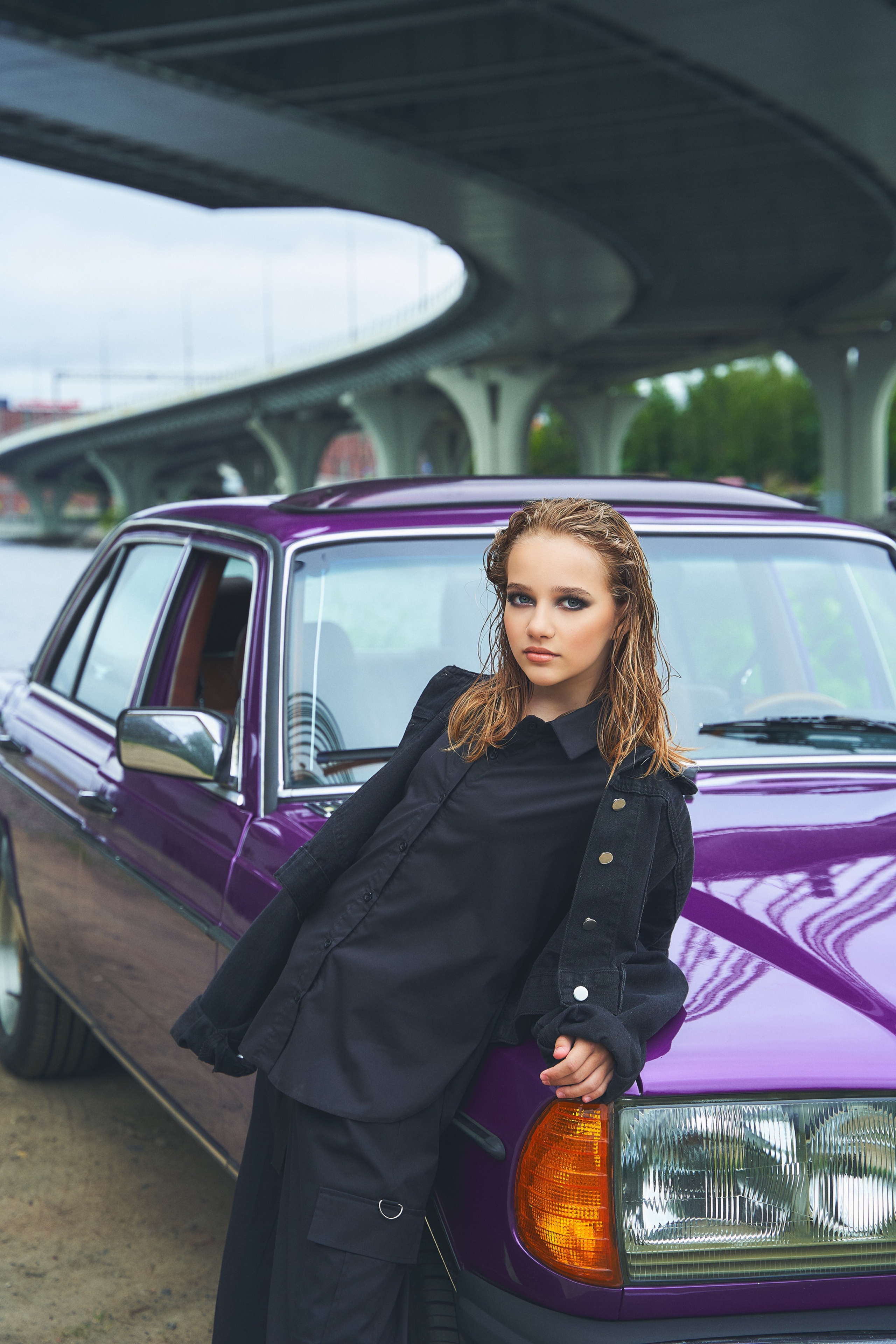 Съёмка с ретро автомобилем. Дети — balli school. Фотограф Барт Полина. Снимаю в Санкт-Петербурге, Москве, Приозерске
