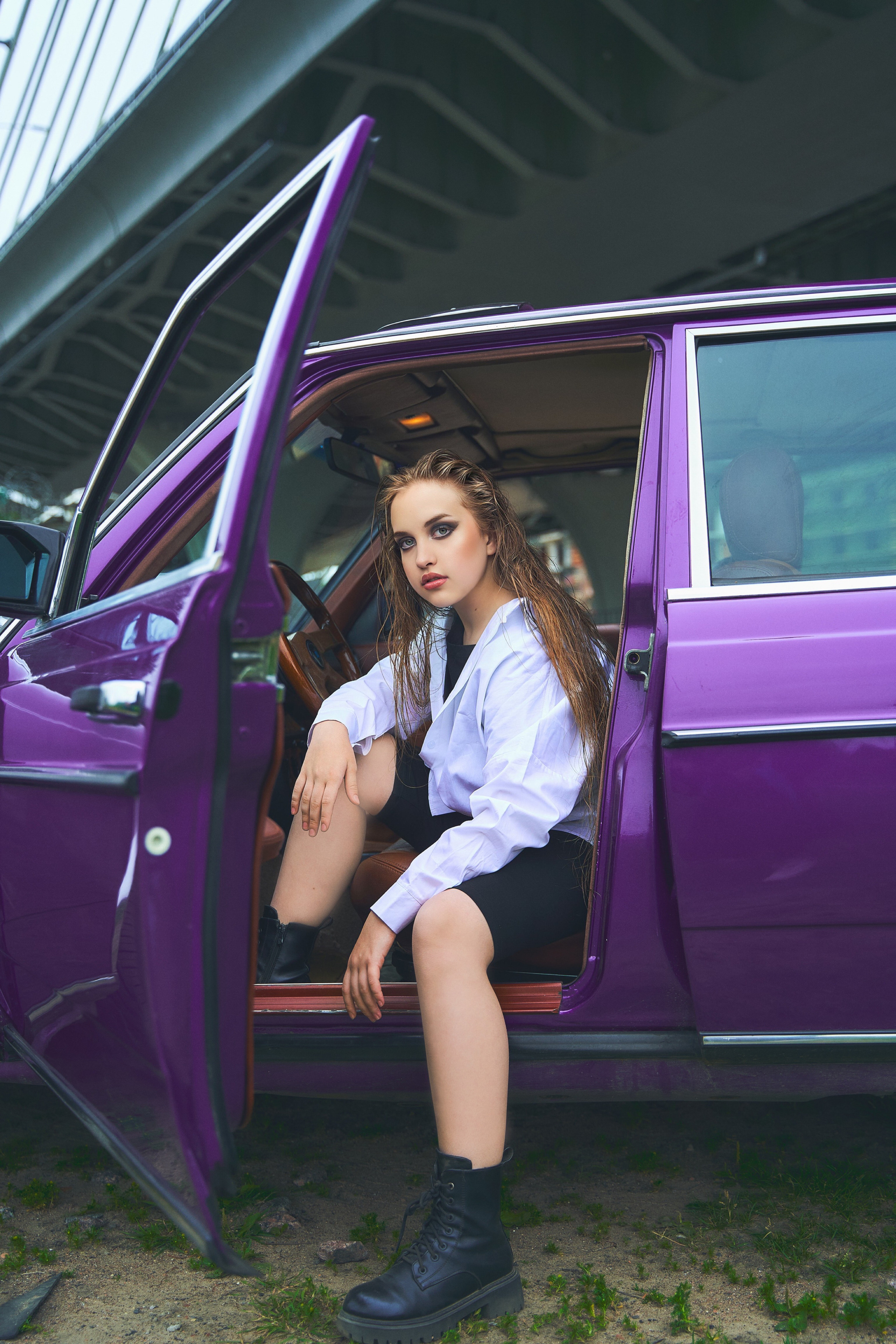 Съёмка с ретро автомобилем. Дети — balli school. Фотограф Барт Полина. Снимаю в Санкт-Петербурге, Москве, Приозерске