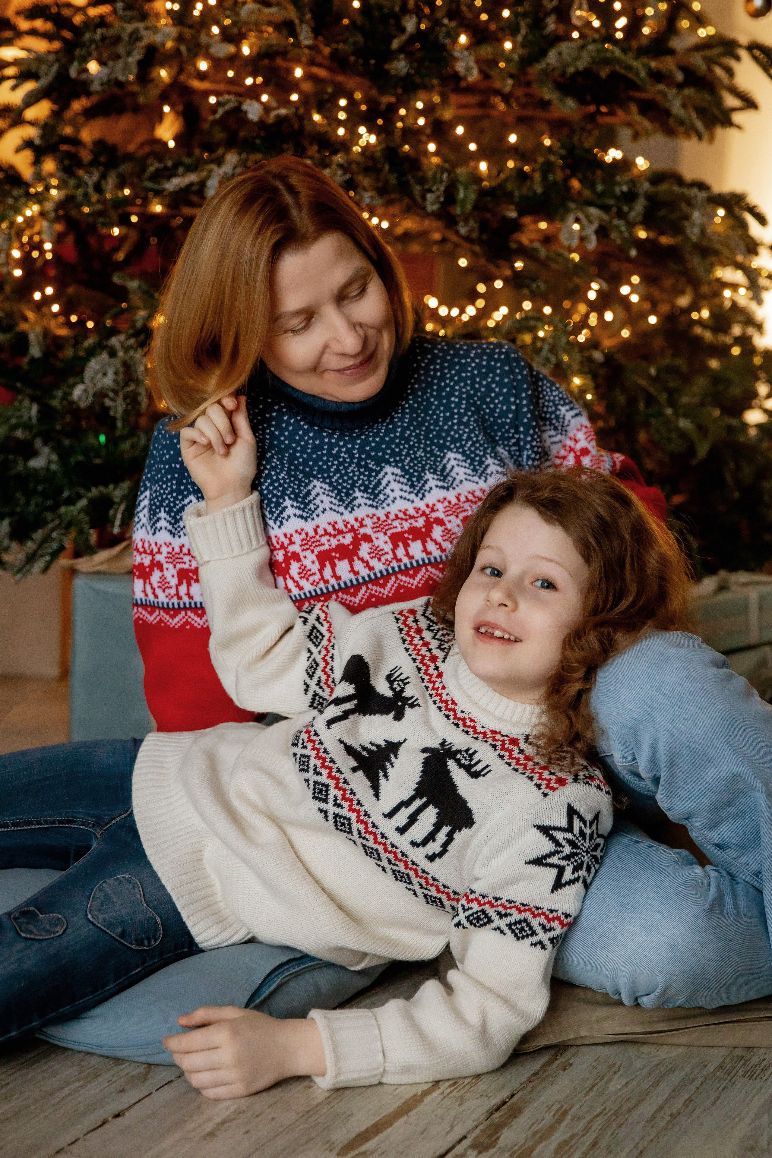 Новогодняя фотосессия для большой семьи. Семейный фотограф в Москве