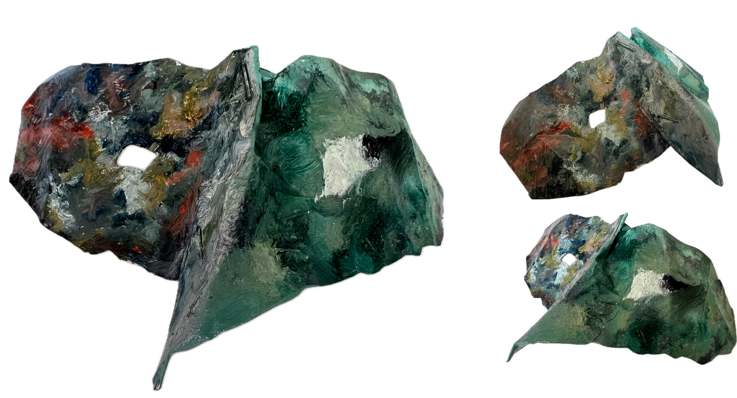 Lost Identity, 2025. Oil, aluminum, 11 x 20 x 9 cm