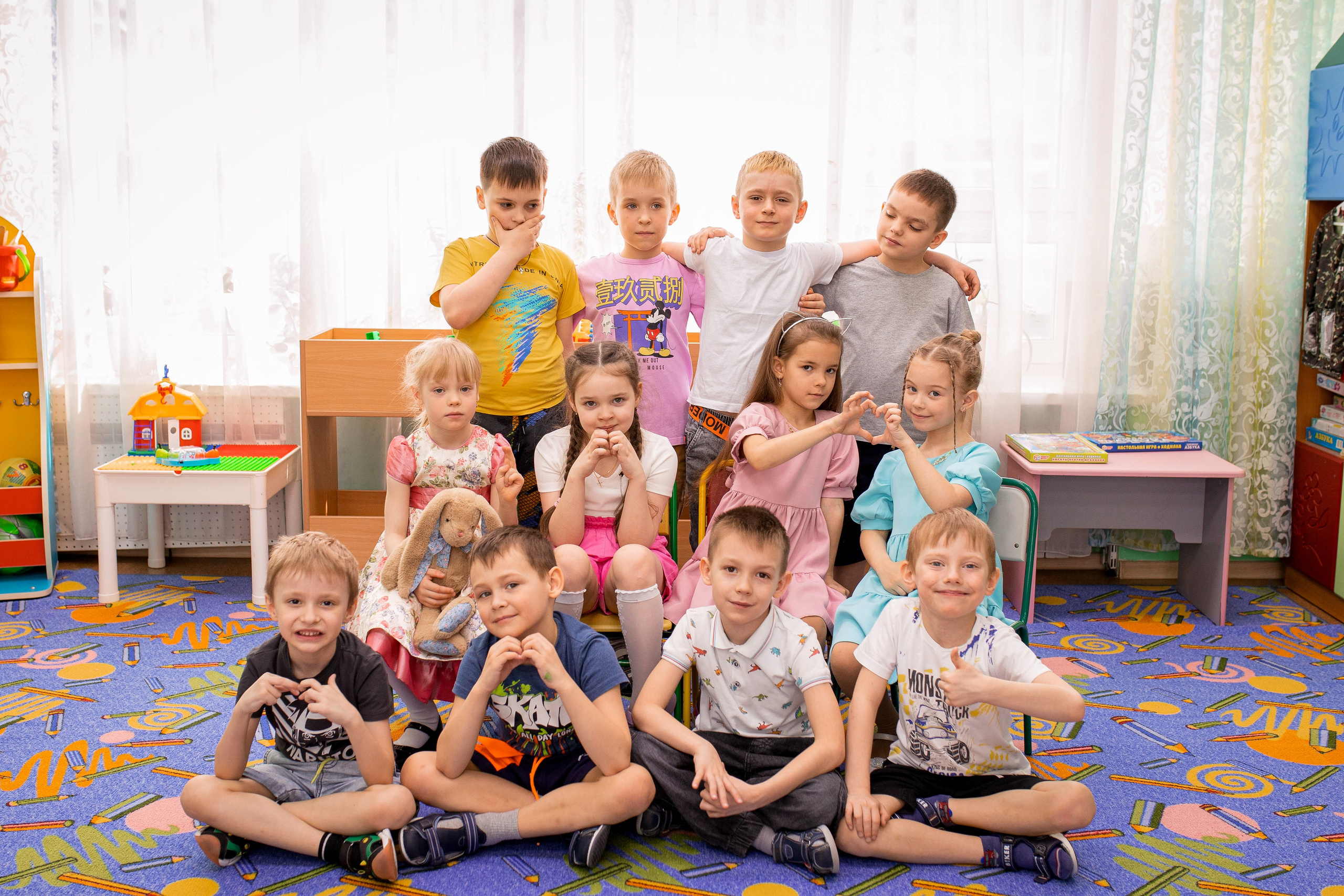 Степа, Даша и Алиса в детском саду. Семейный и детский фотограф город Тында Дарья