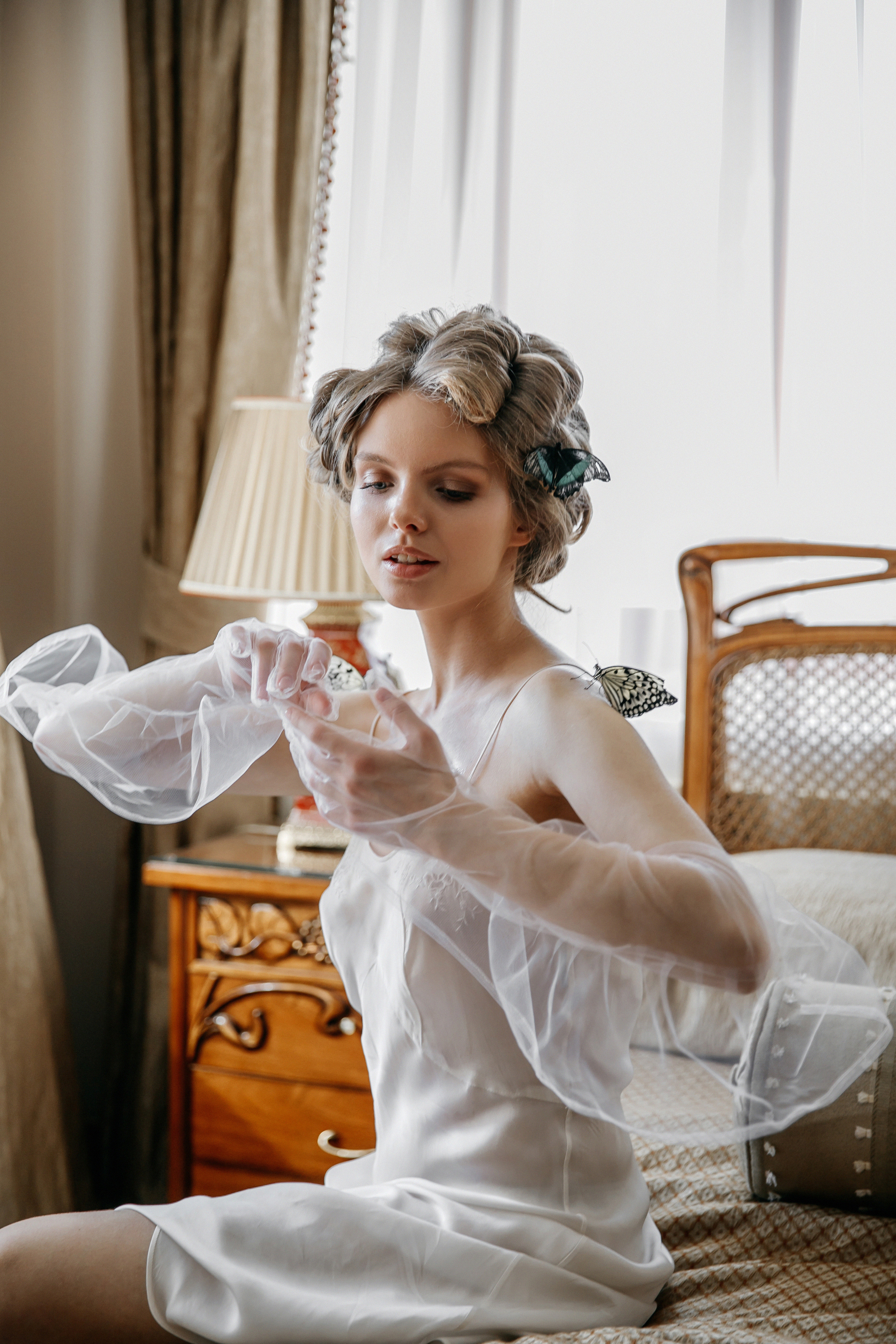 Бабочки в бутик-отеле Руссо Балт. Свадебный фотограф Москва