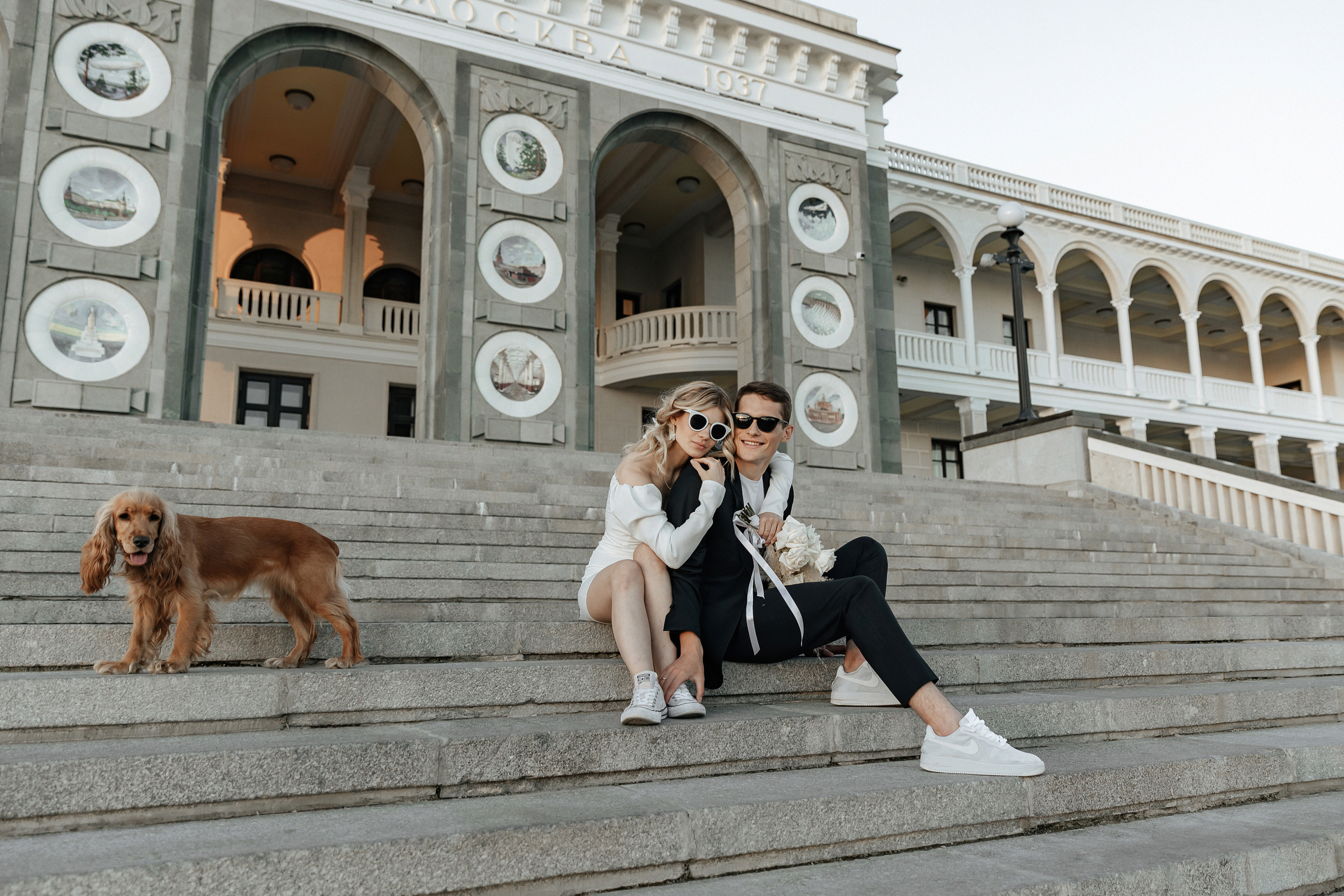 АРХИВ Анастасия и Максим: свадебная прогулка на Речном вокзале. Свадебный фотограф Москва