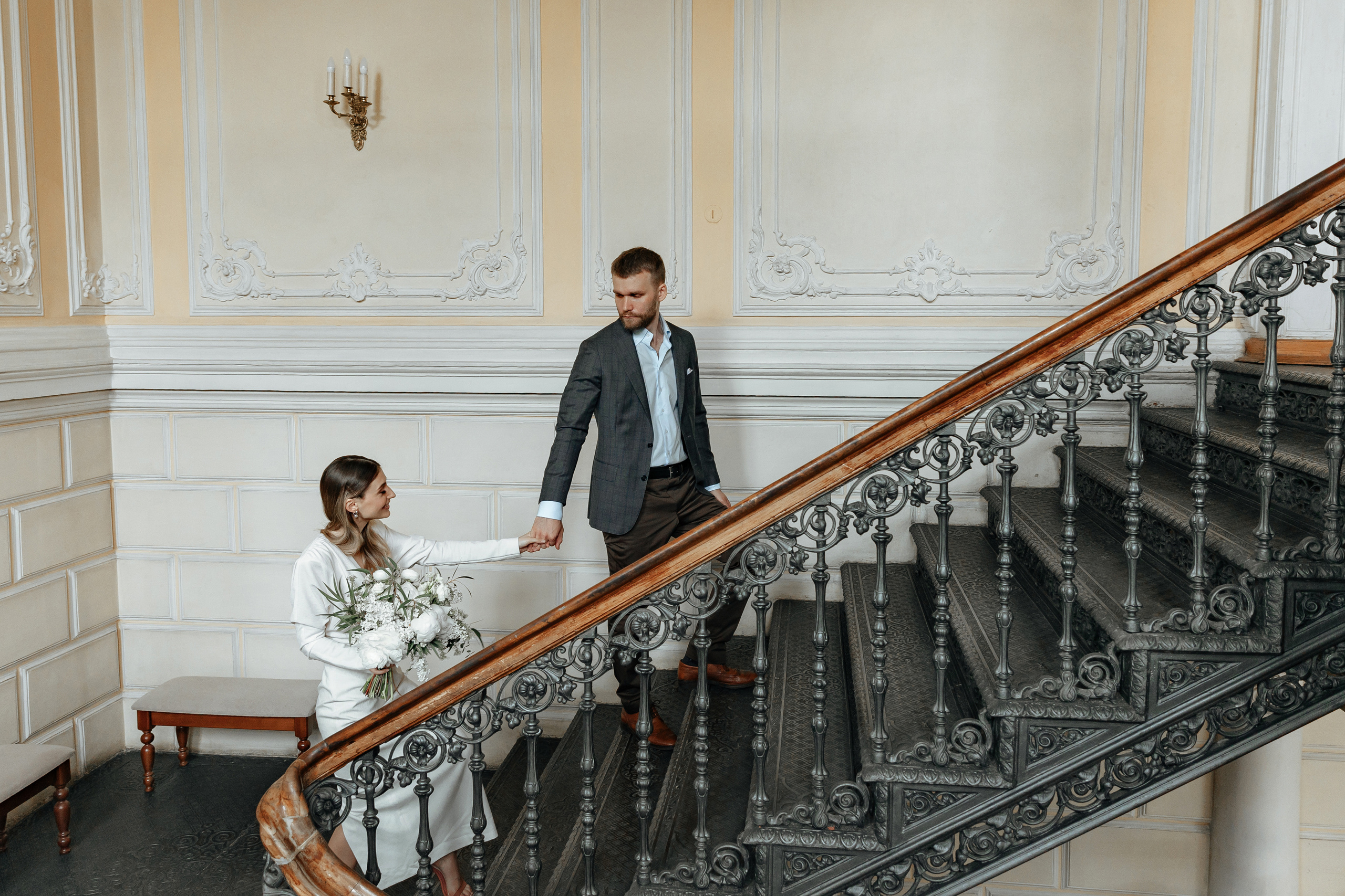 АРХИВ Яна и Глеб в Библиотеке-читальне им Пушкина. Свадебный фотограф Москва