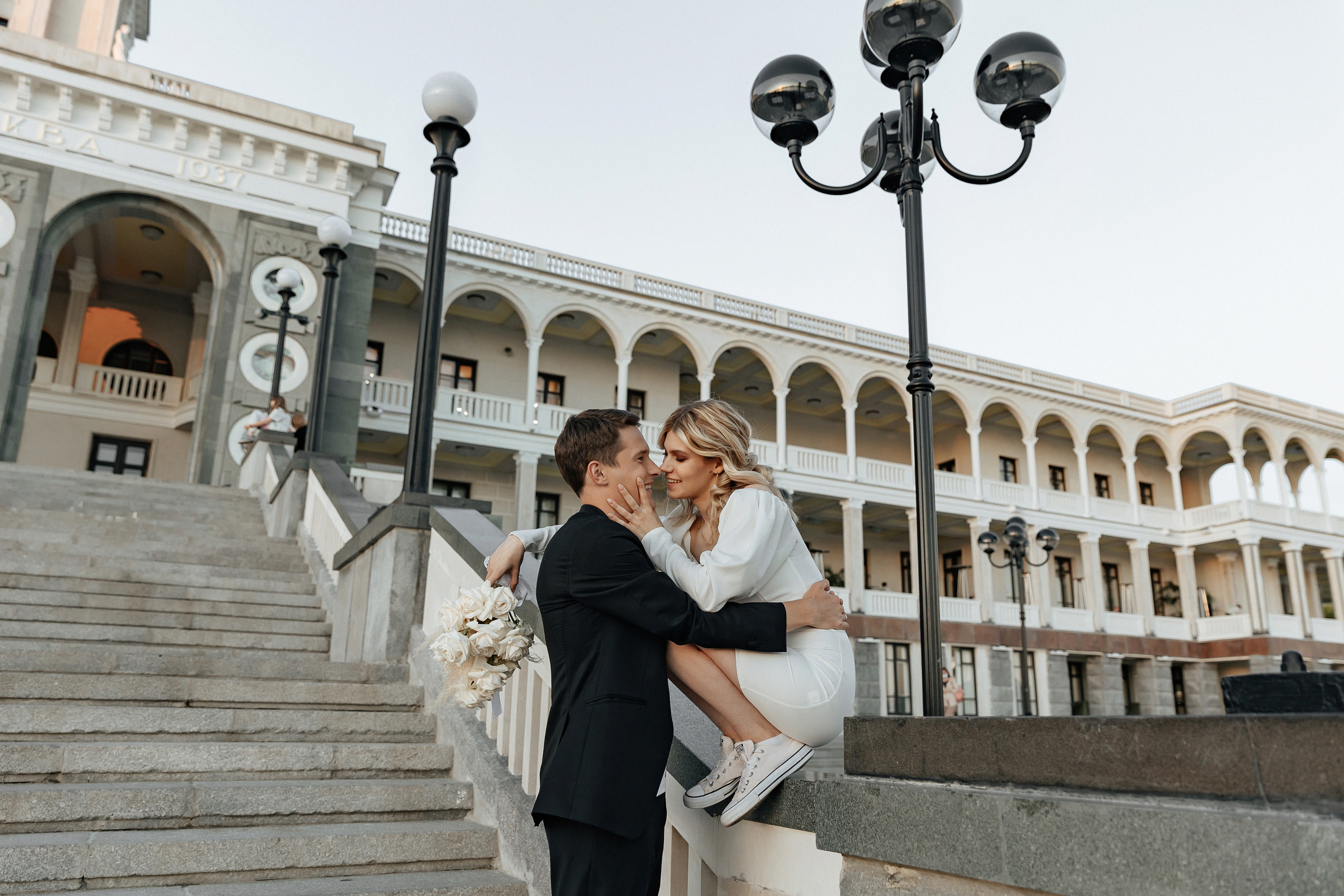 АРХИВ Анастасия и Максим: свадебная прогулка на Речном вокзале. Свадебный фотограф Москва