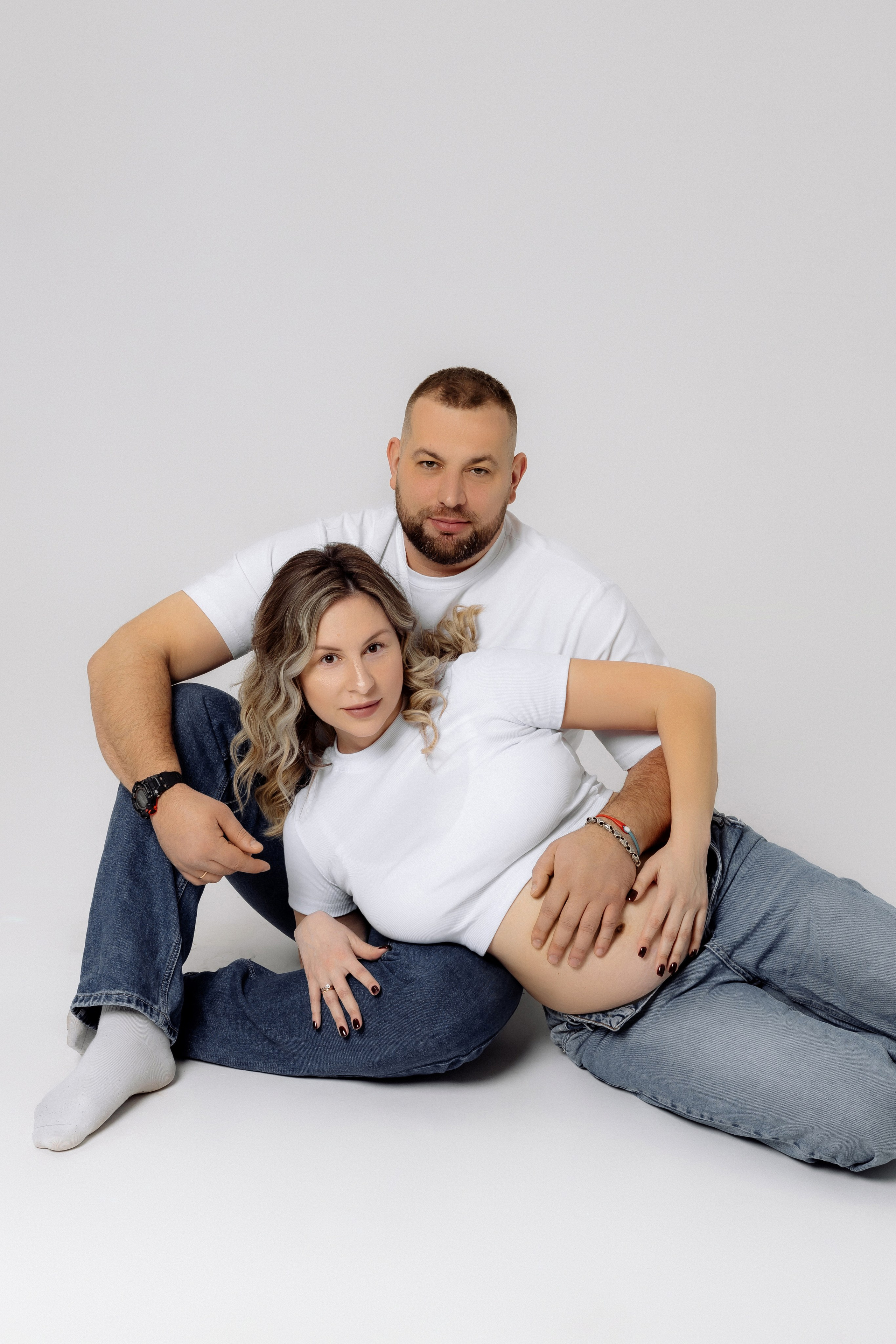 Фотосессия беременности в студии. Зотова Алена — семейный и женский фотограф в Зеленограде