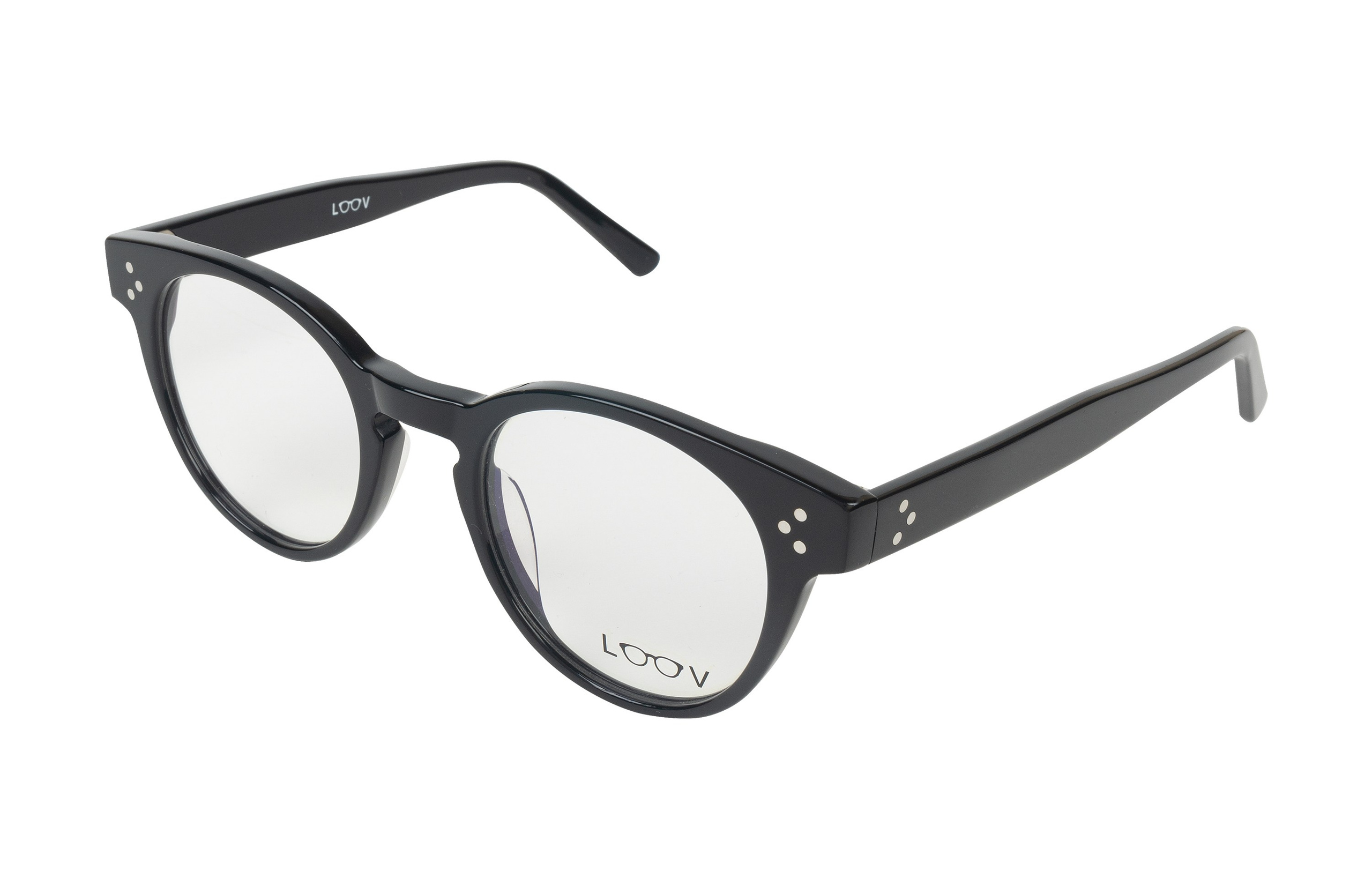 Очки округлые, с черной оправой, стильные, женские