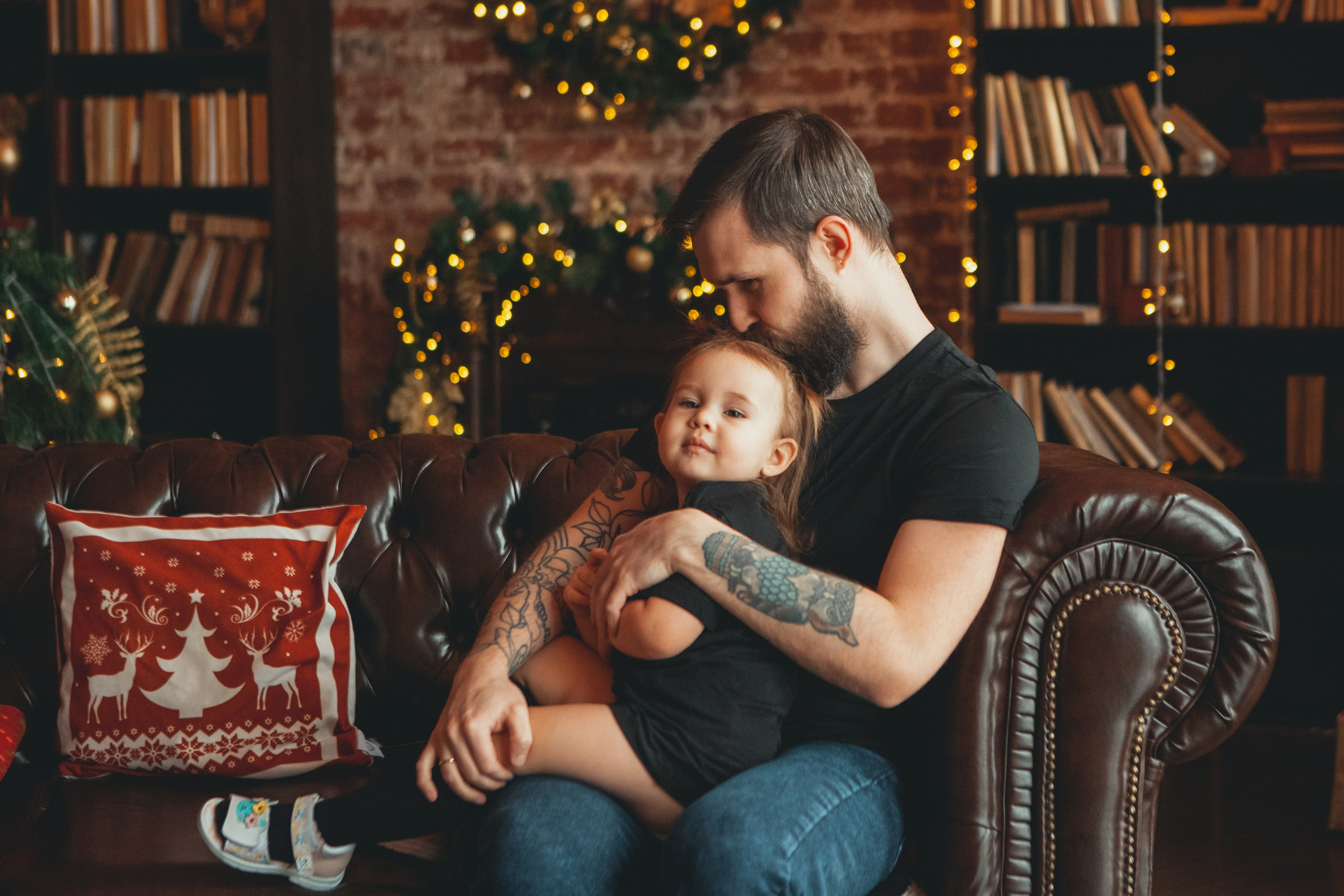 Новогодняя семейная фотосессия в студии. Фотограф Ольга Ефремова