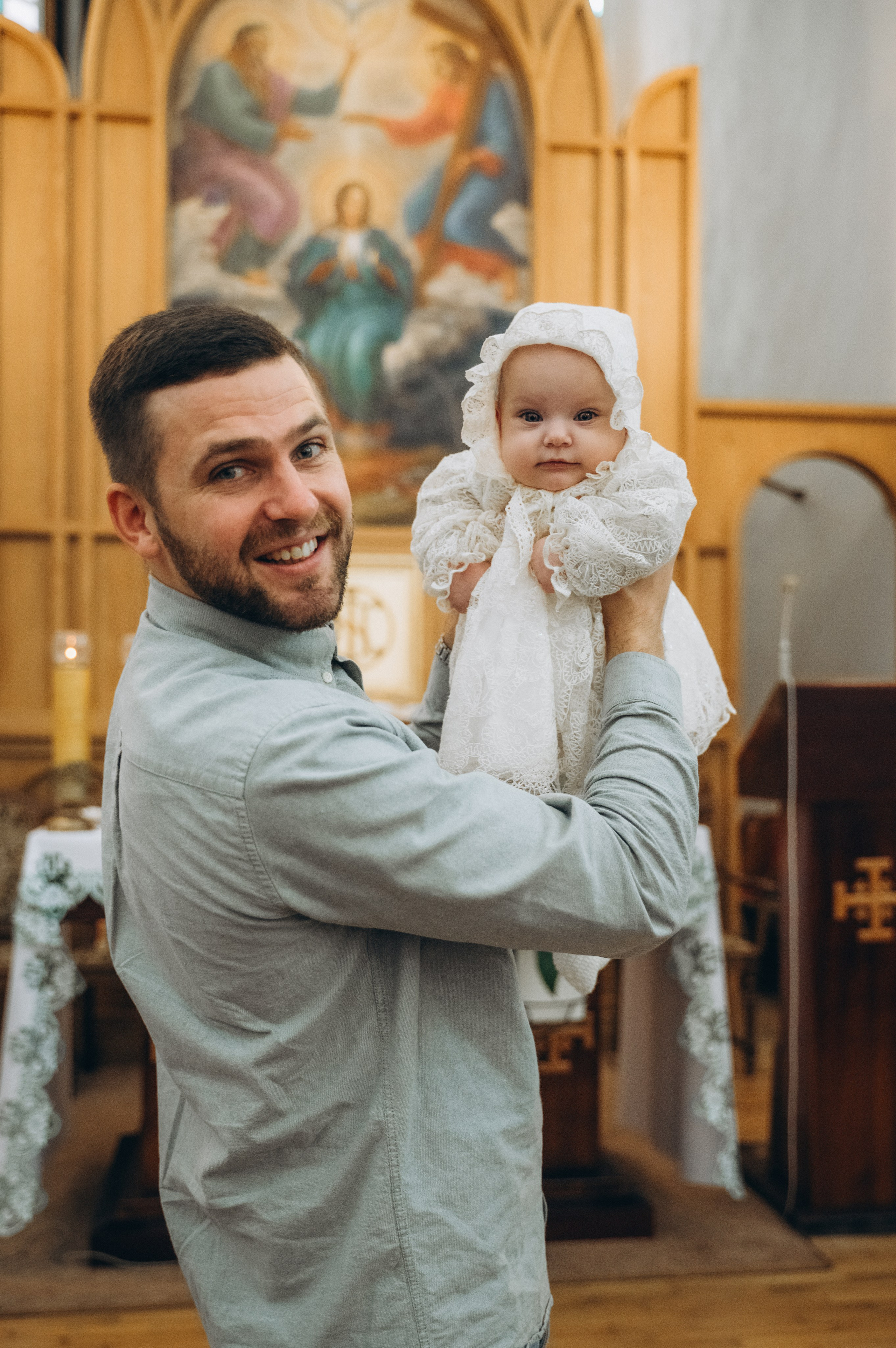 Крещение Эмили (Золотогорский костёл Пресвятой Троицы). Семейный фотограф в Минске Дарья Дреко