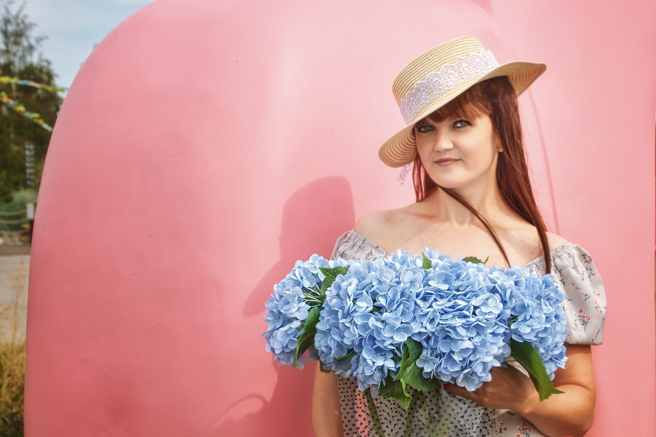 Прогулка Елены с букетом Гортензии…. Творческая, семейная Фотосъемка ДоброДарова Елена Омск