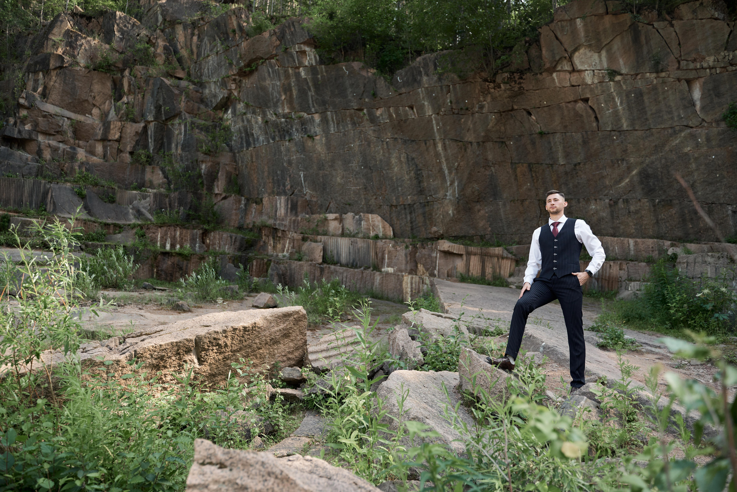 Гранитный карьер. Свадебный фотограф Александр Браво
