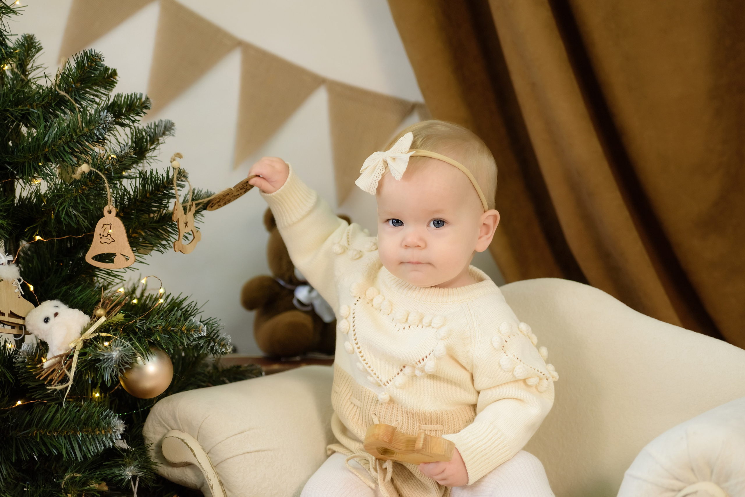Детская фотосессия «Новогодний медвежонок» Мирослава. Детский Фотограф |Фотограф на годик в Брянске Ирина Романова