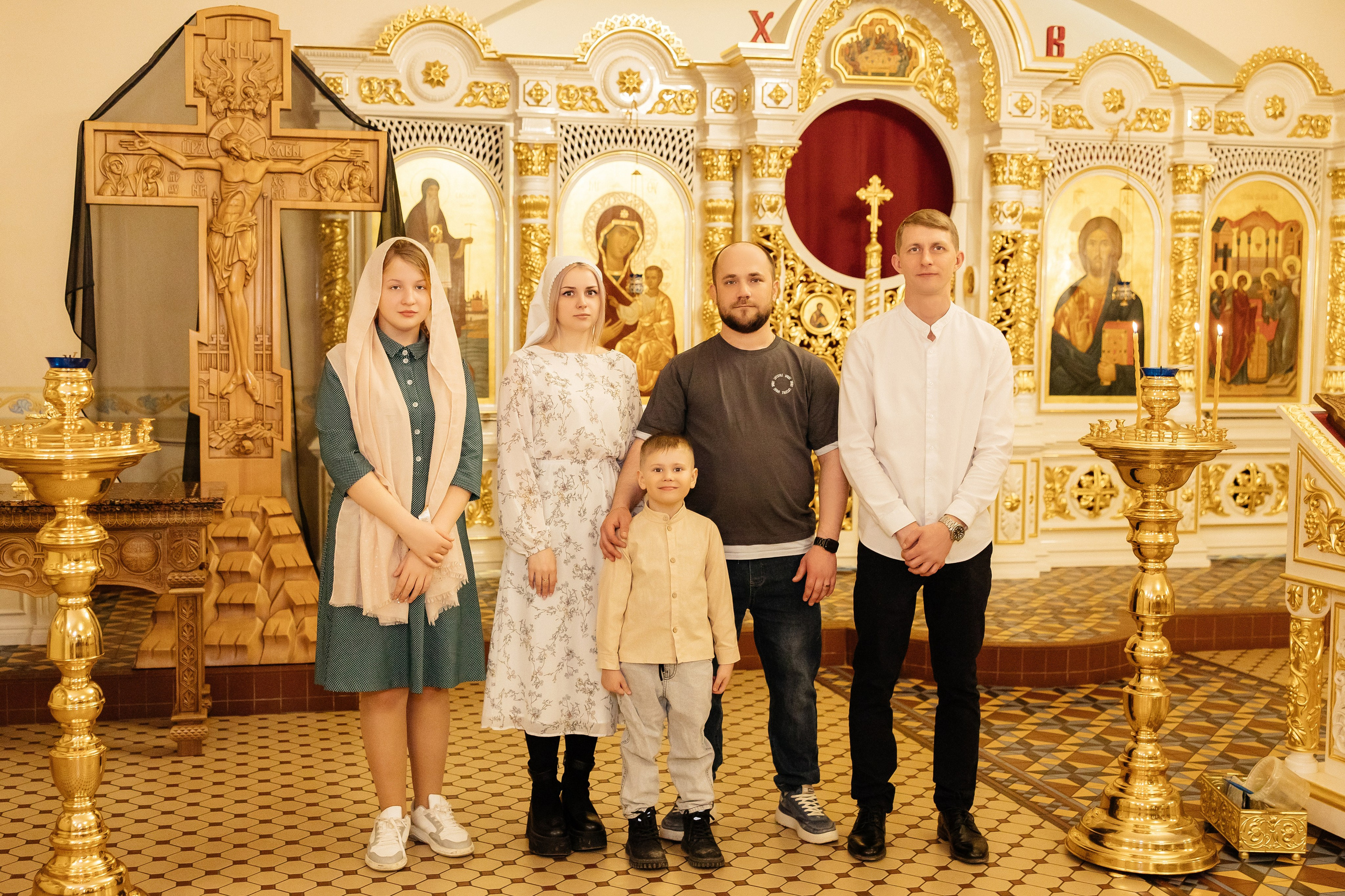 Таинство Крещения Максима и Александра. Храм Покрова Пресвятой Богородицы