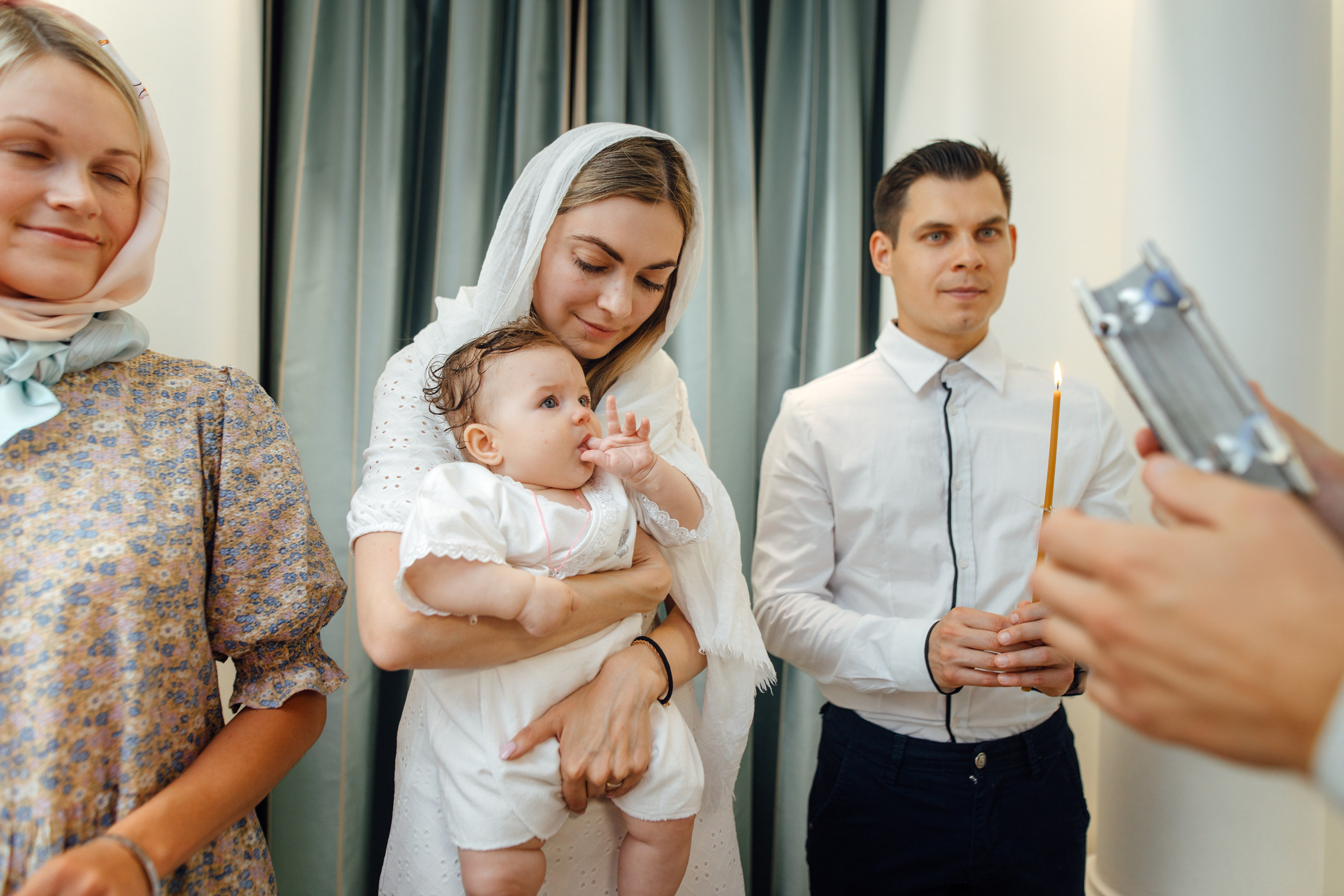 Крещение Аделины, храм Святой Троицы, июль 2024