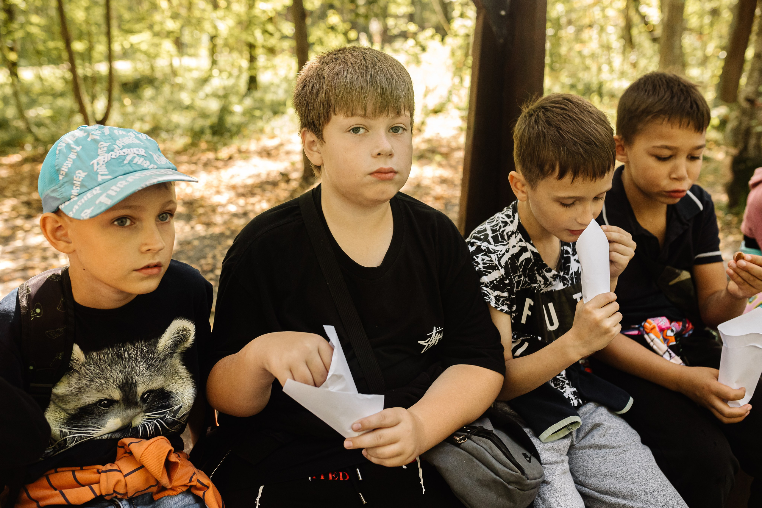 Репортаж школьной прогулки в парке. Семейный и женский фотограф в Москве Надежда Воробьева