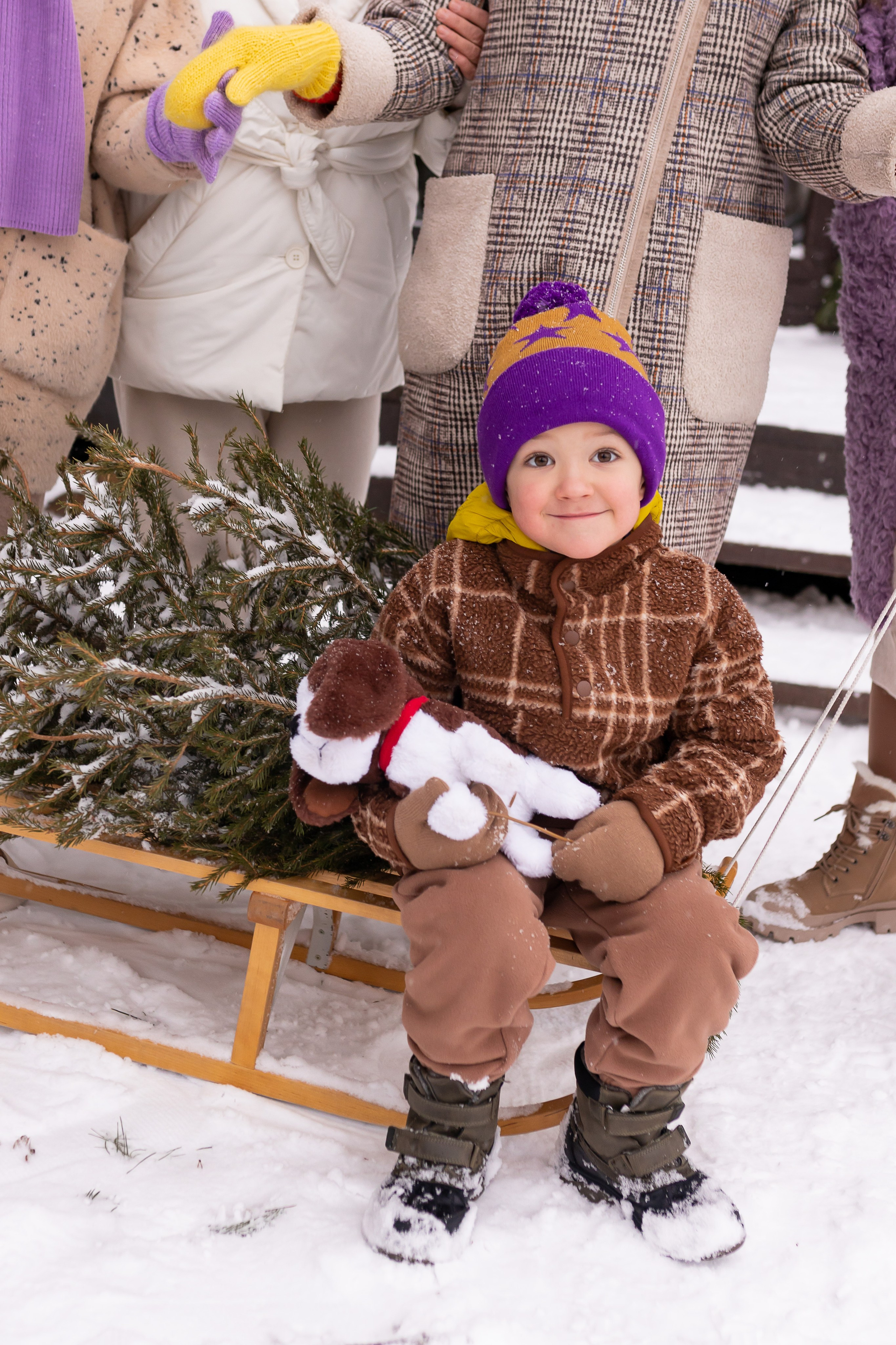 Первый снег в Декабре 2024. Семейный и детский фотограф в городе Подолск МО Крылова Ирина