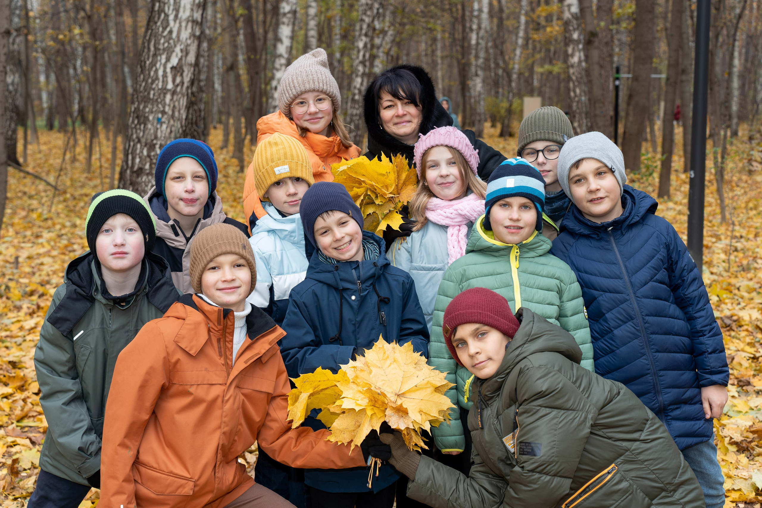 Съёмка класса в парке. Семейный и контент фотограф в Москве Алёна Сливка