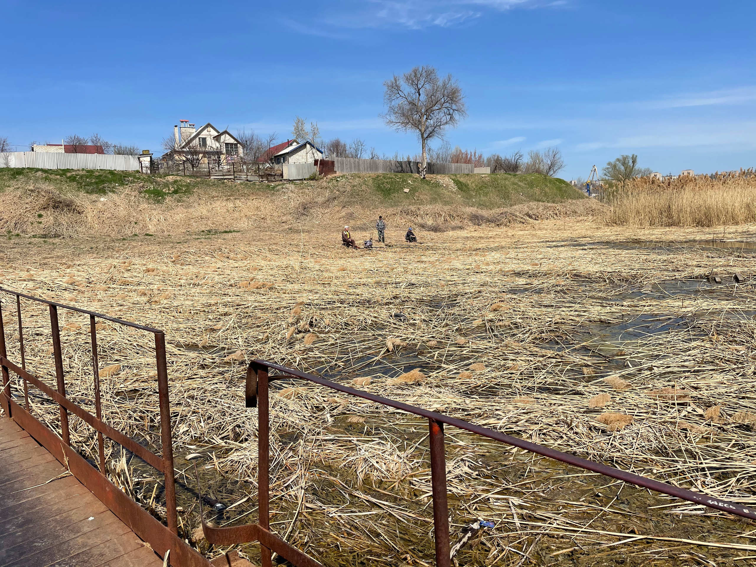 20 511 Мост, дома, камыши. ВИЗУАЛЬНЫЕ И ЗВУКОВЫЕ РЕШЕНИЯ ДЛЯ БИЗНЕСА И СЪЁМОК ТЕЛЕТЕЛА