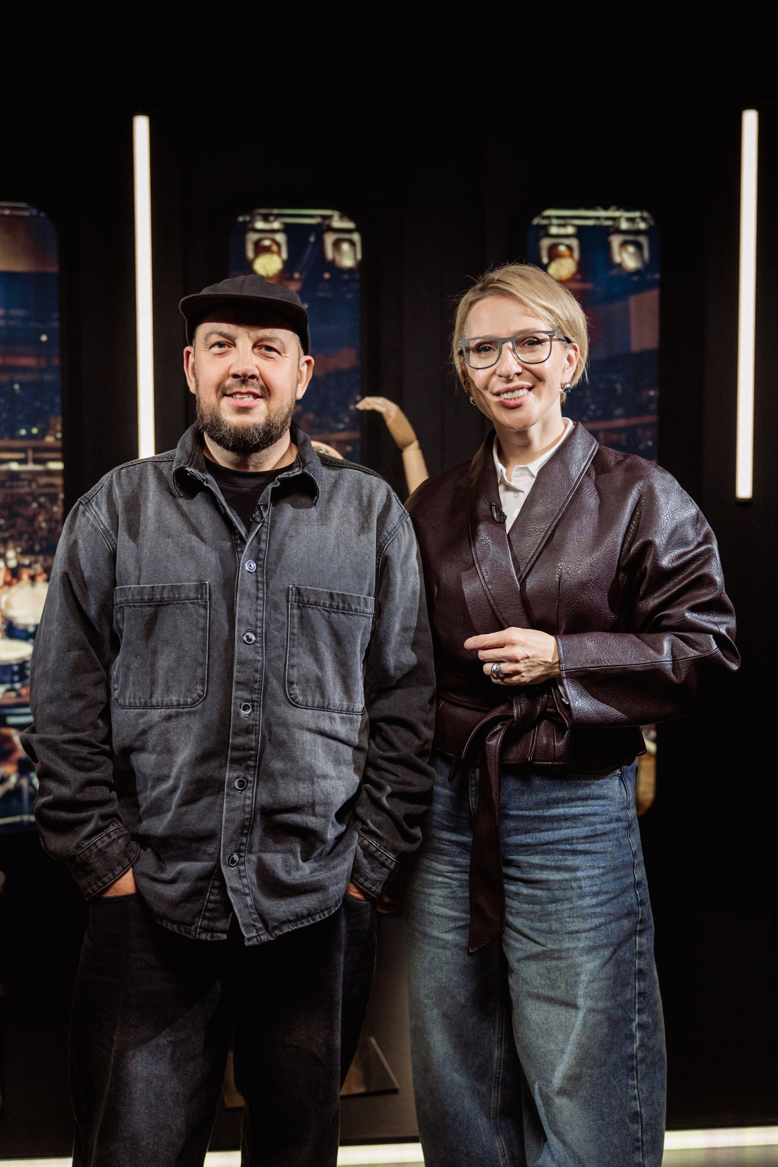 Сергей Бобунец и Роман Бестселлер в подкасте «Невыдуманный хит». ФОТОГРАФ ИРИНА ШАМАТАВА