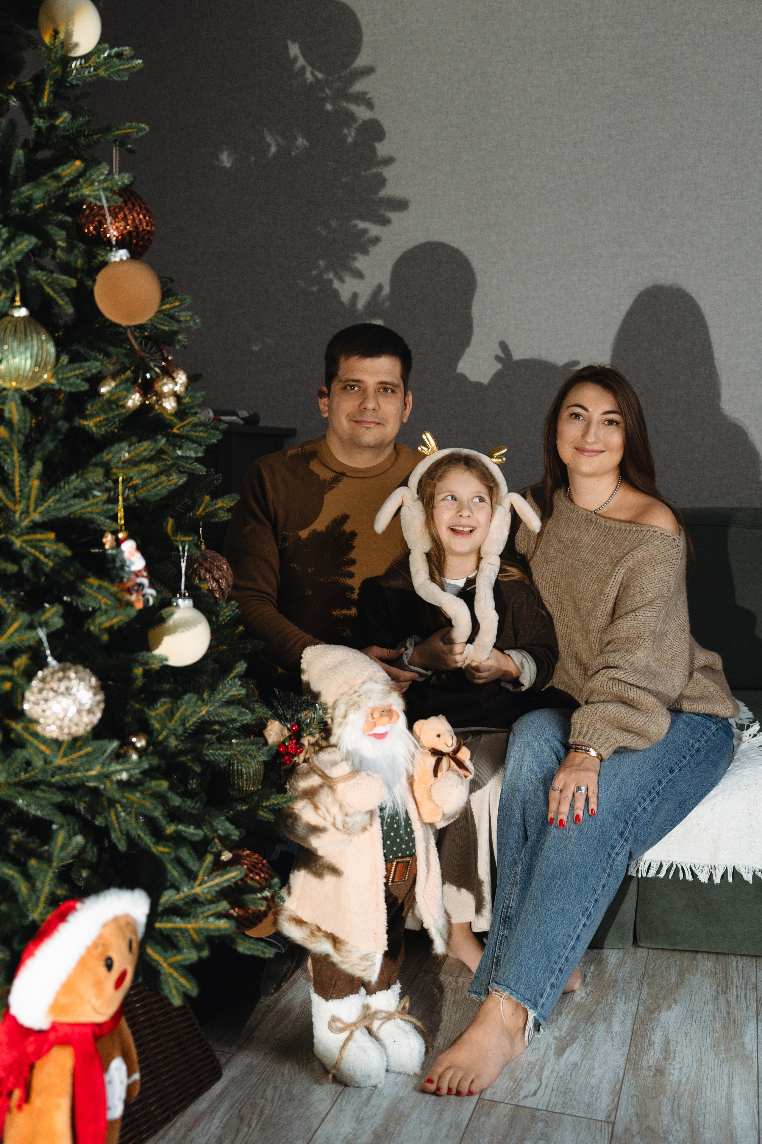 Новогодняя домашняя фотосессия Юна, Влад и Кирочка. Фотограф Москва. Екатерина Дударевич