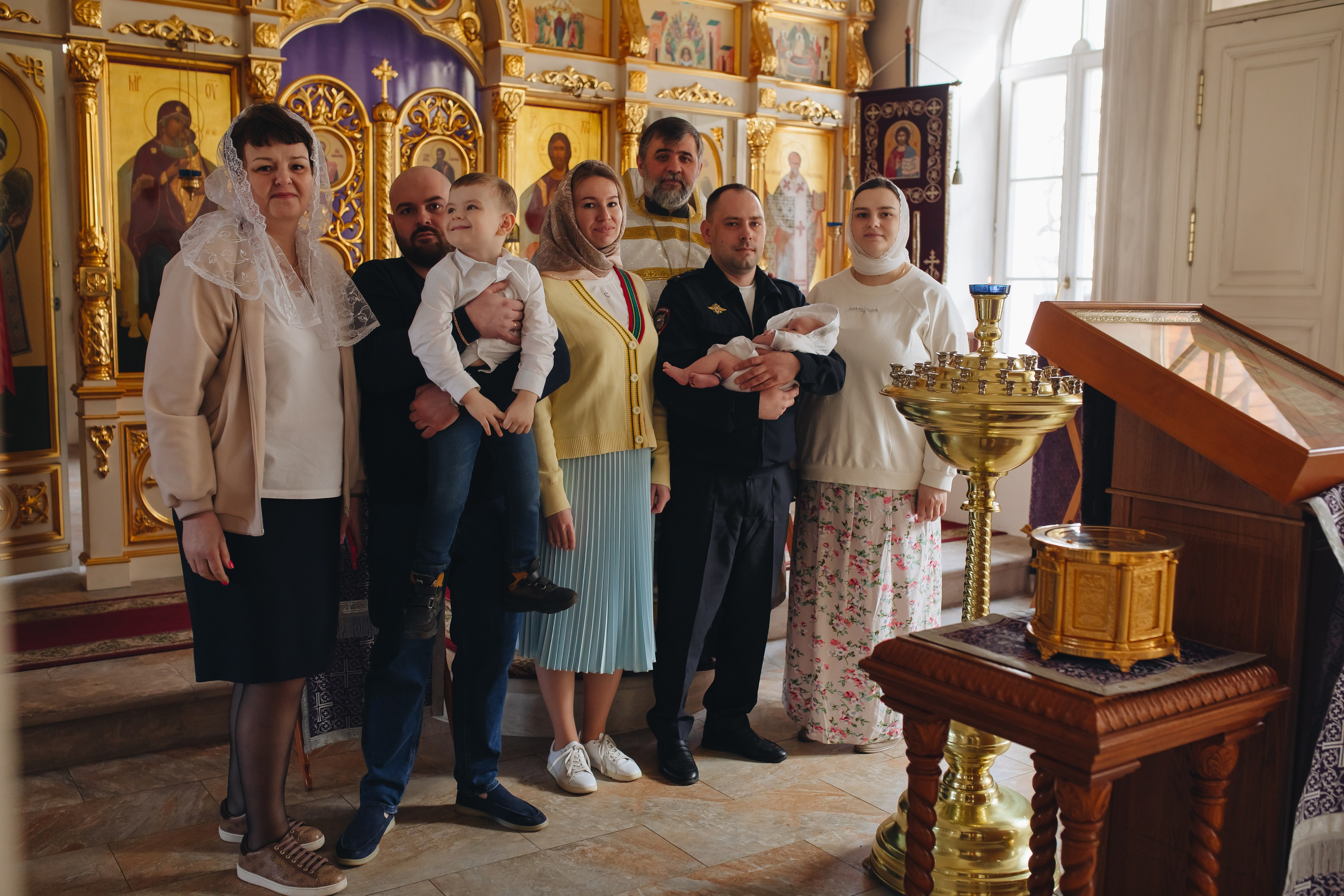 Крещение в светлом Храме. Семейный и детский фотограф в Москве Дорогова Екатерина