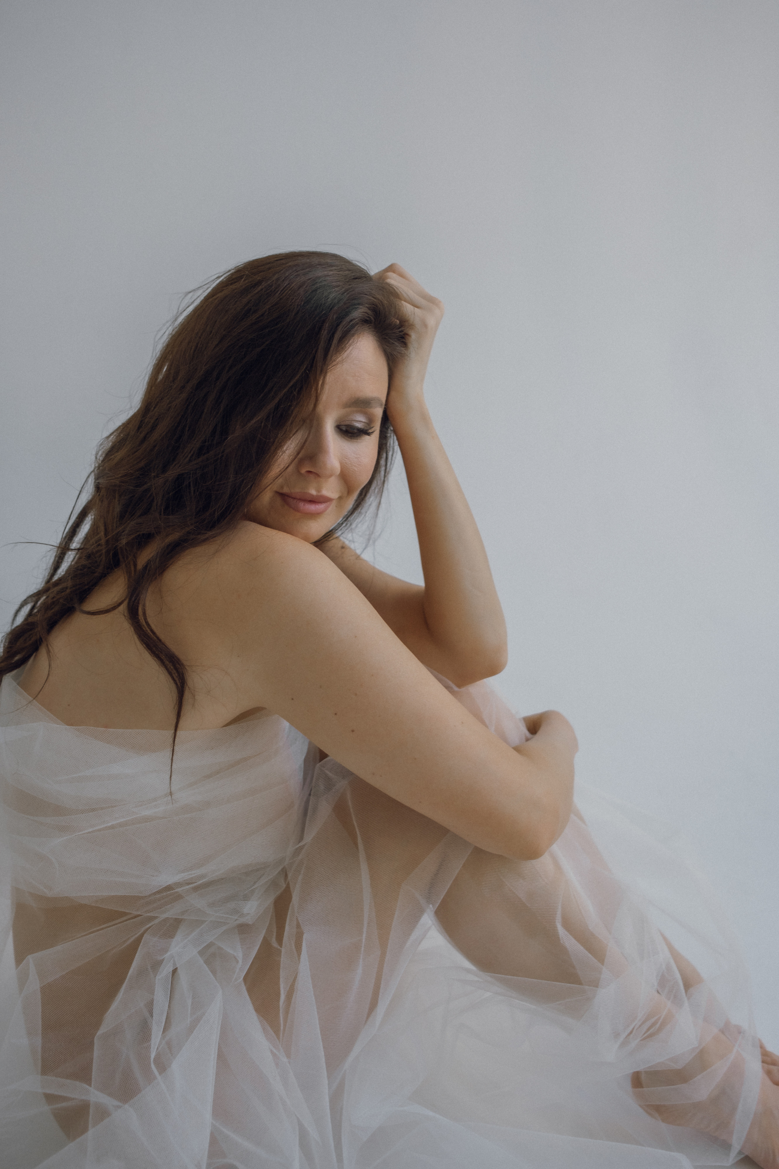 Очень нежная съемка беременности в студии для Оли. Фотограф в Москве (готова приехать к вам в город)