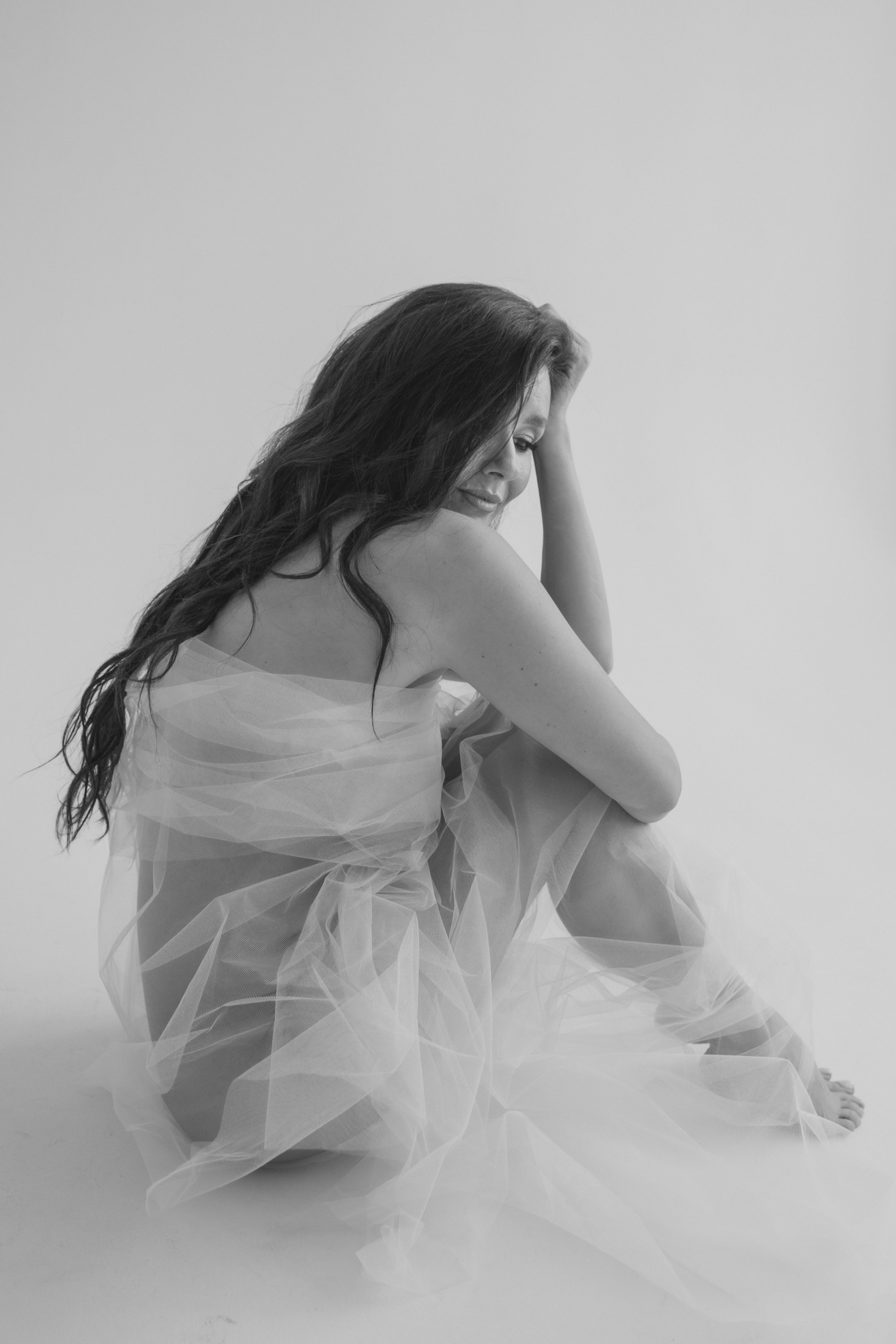 Очень нежная съемка беременности в студии для Оли. Фотограф в Москве (готова приехать к вам в город)