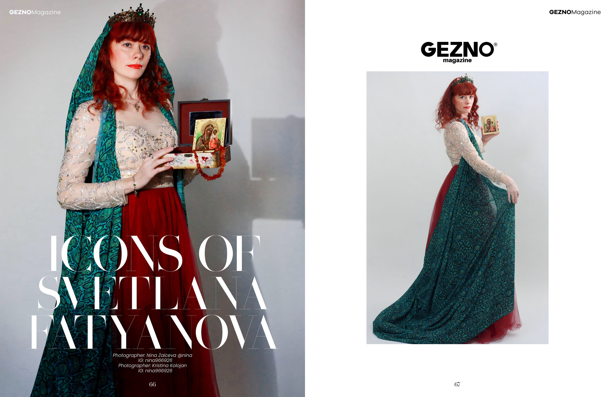 Model Gezno, Paris, France (magazine). Светлана Фатьянова