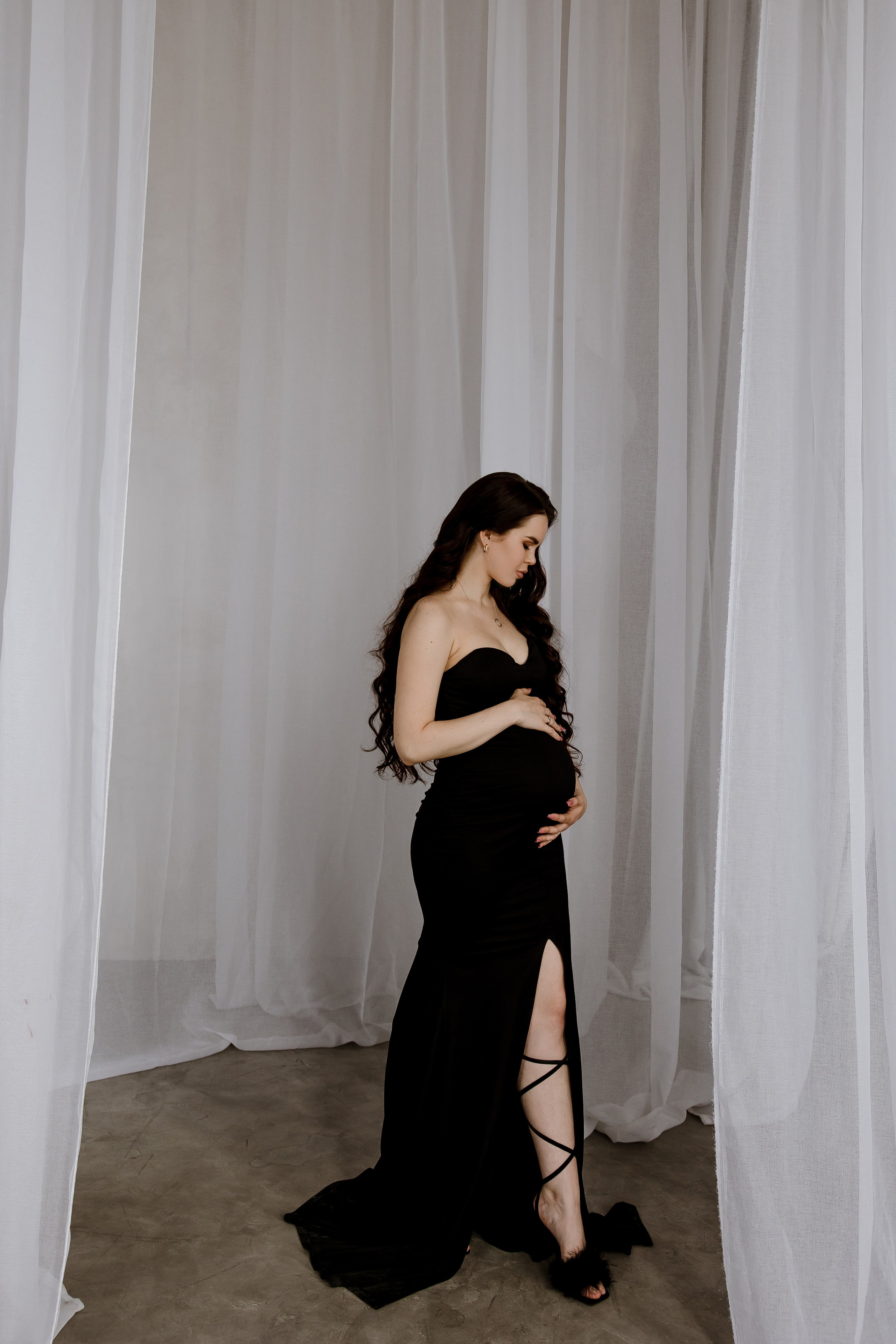Фотосессия беременной девушки в фотостудии. Свадебный и семейный фотограф в Самаре и Тольятти | Елена Топанцева