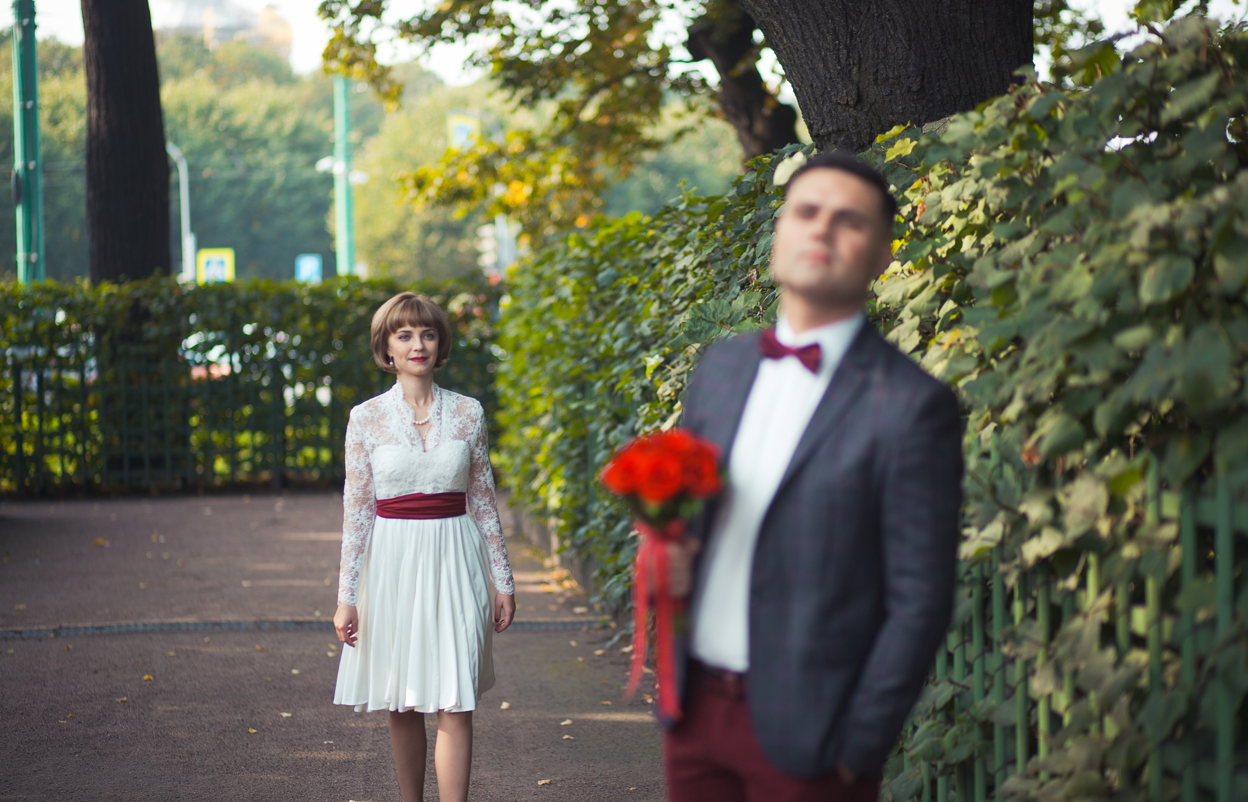 Молодожены, портфолио свадебного, свадебная прогулка, заказать свадебн. Свадебный фотограф в СПб Сергей Малиновский