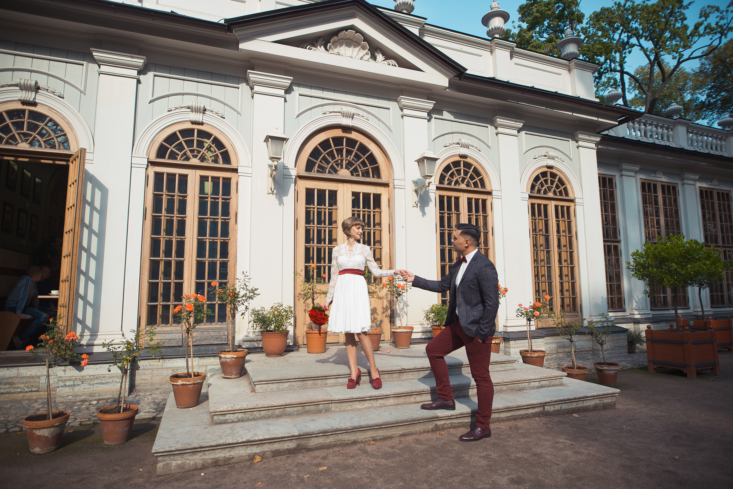 Молодожены, портфолио свадебного, свадебная прогулка, заказать свадебн. Свадебный фотограф в СПб Сергей Малиновский