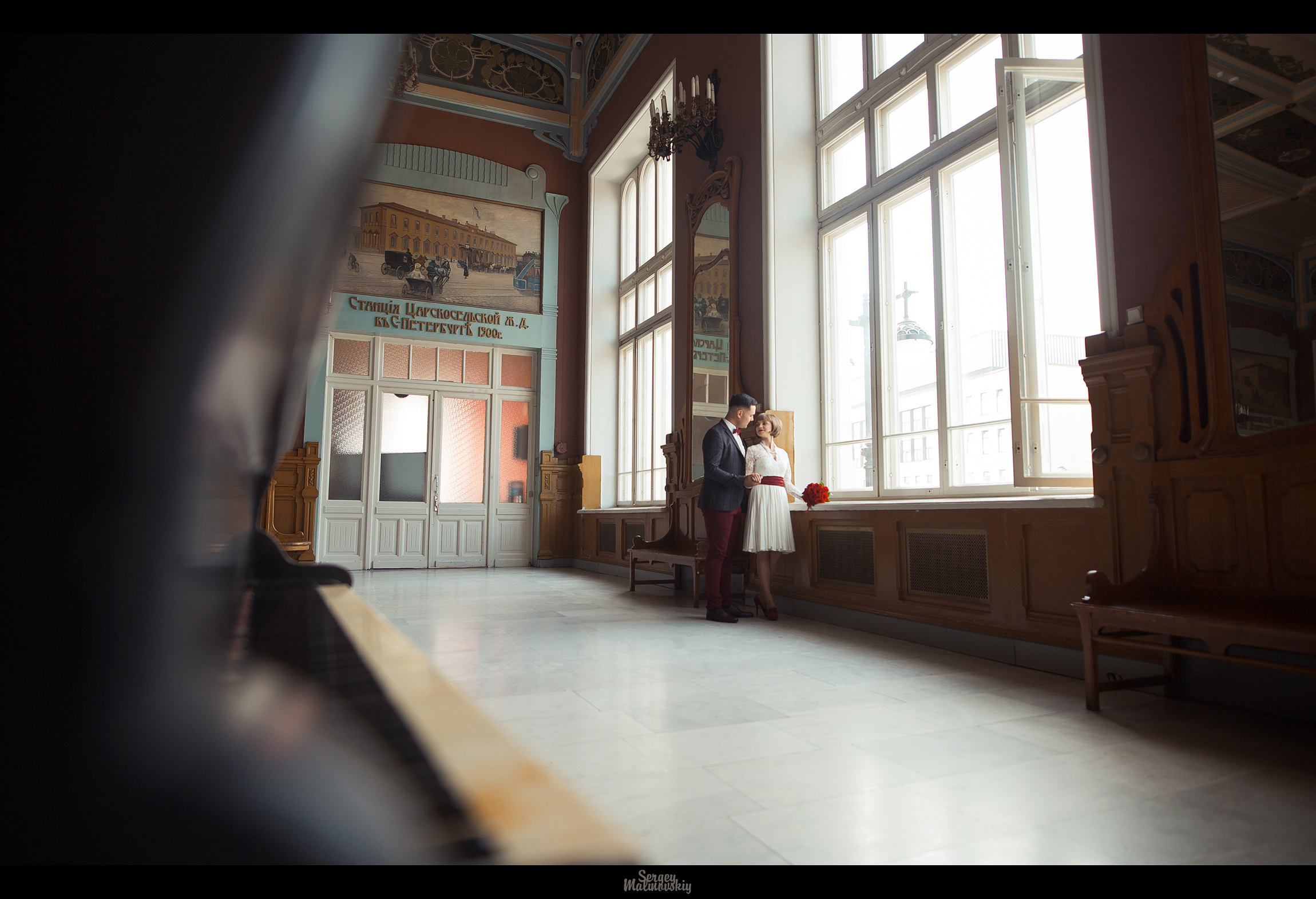 Молодожены, портфолио свадебного, свадебная прогулка, заказать свадебн. Свадебный фотограф в СПб Сергей Малиновский