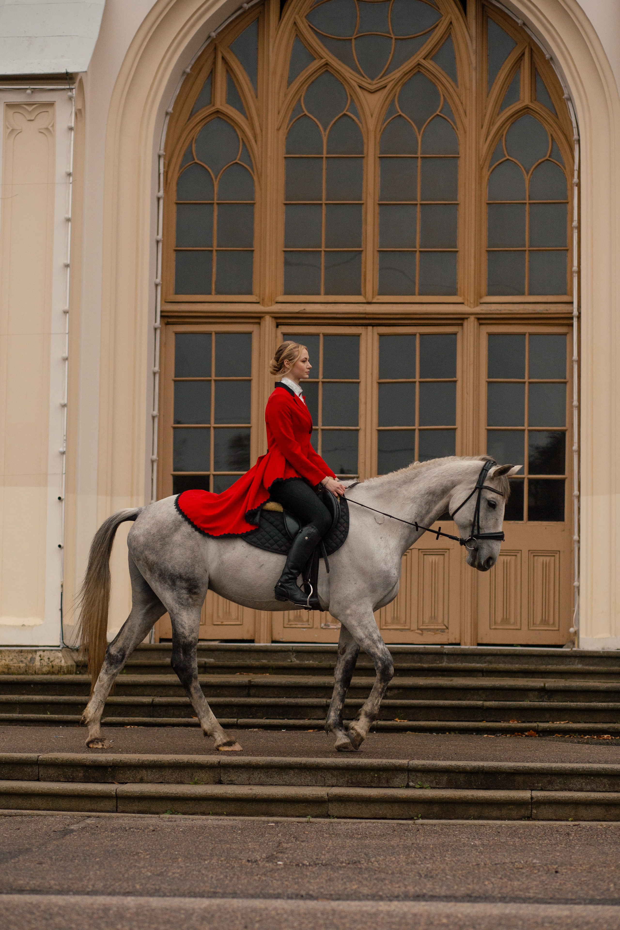 Настя и орловский рысак Павел