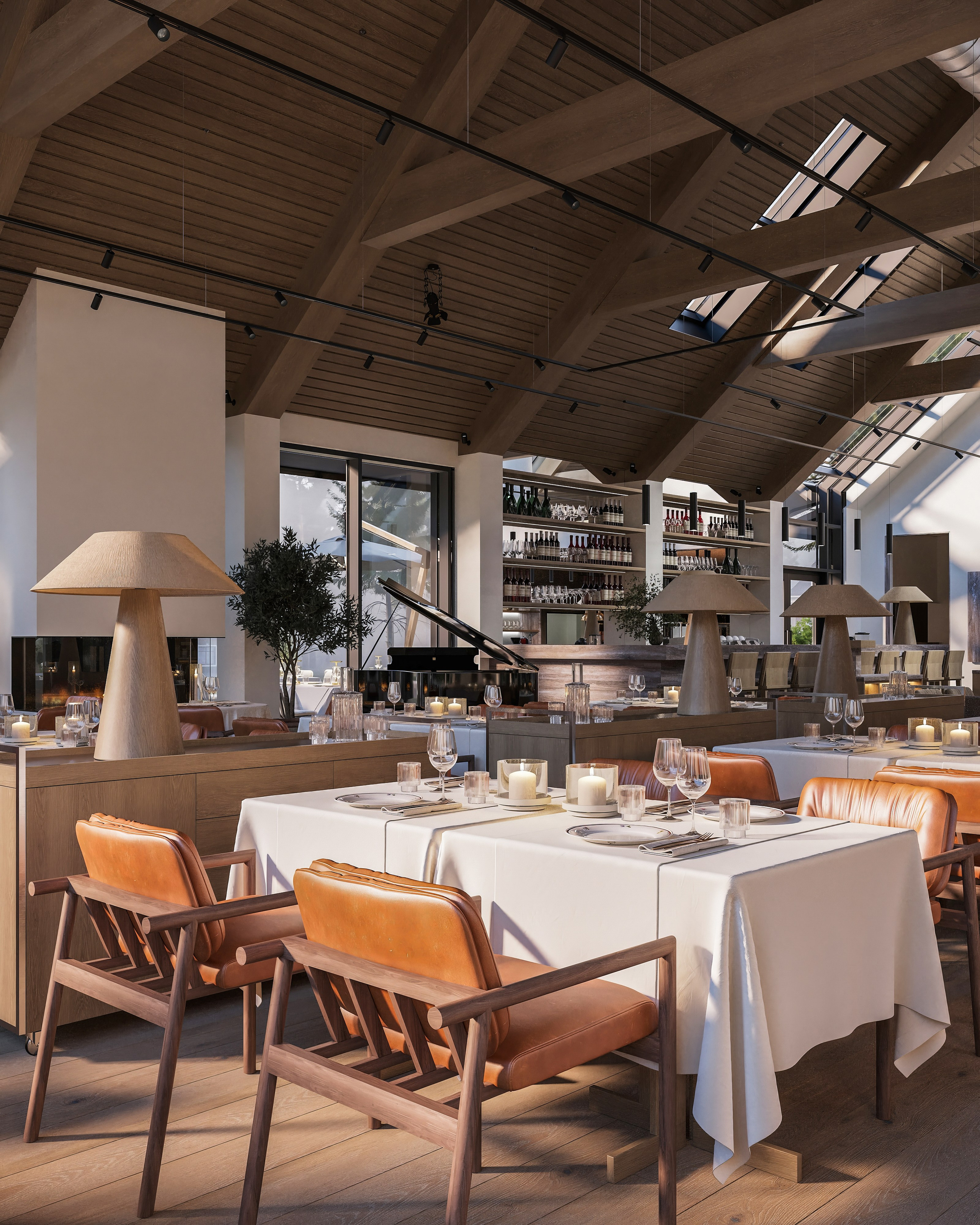 Ресторан у озера в Подмосковье — 3D-визуализация архитектуры и атмосферы. 3Д Визуализация Интерьера и Архитектуры