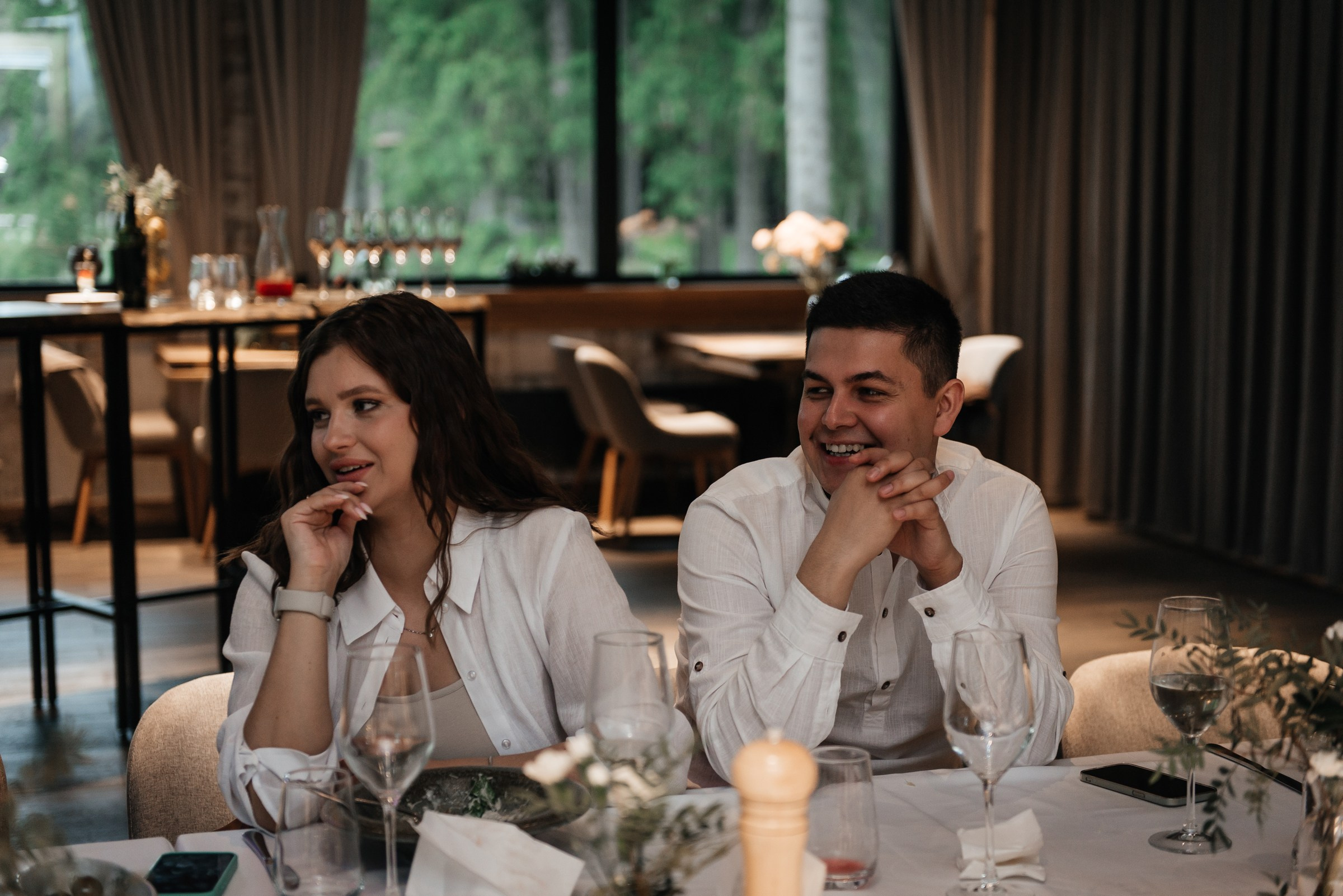 свадебный ужин в ресторане Чаща в Охта парке