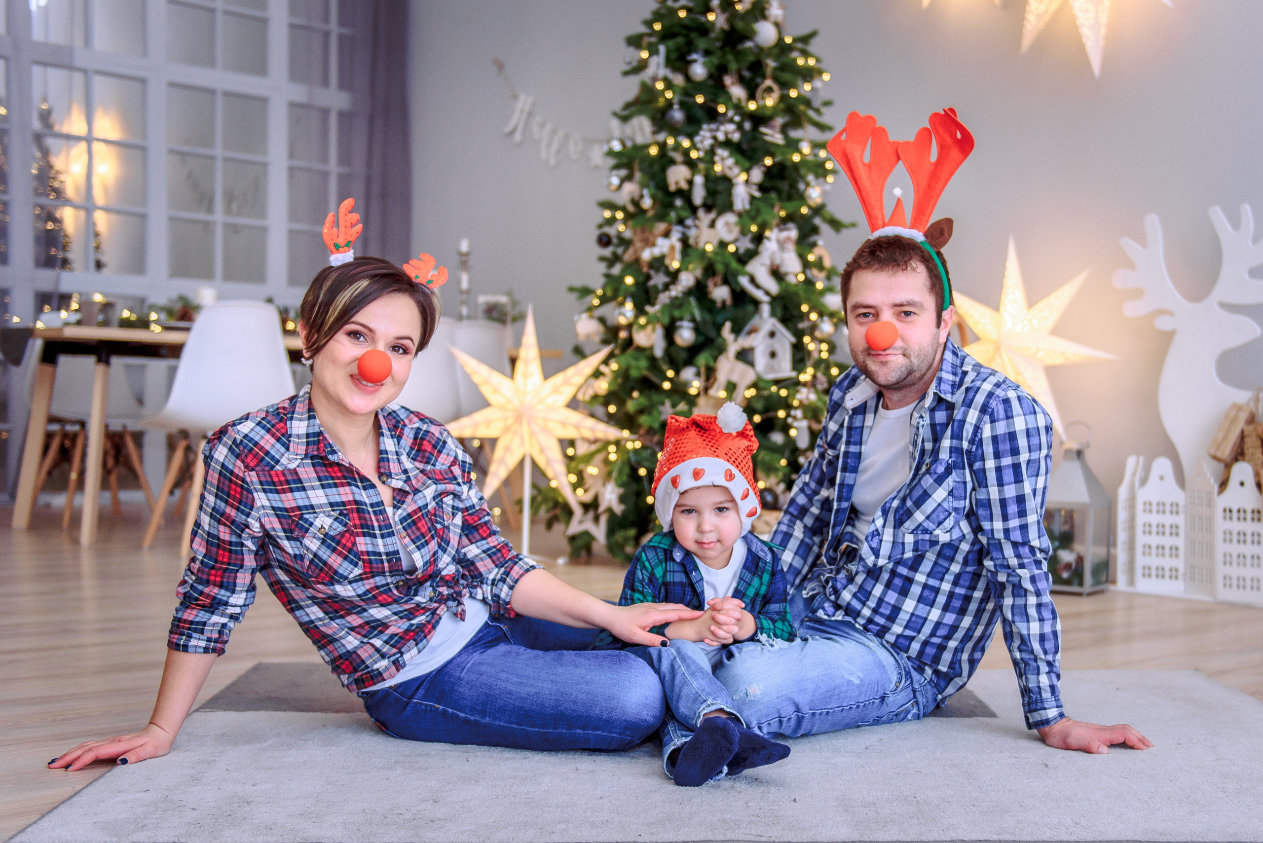 Новогодняя фотосессия в студии PROSTYLE. Свадебный и семейный фотограф в Москве Юлия Винник