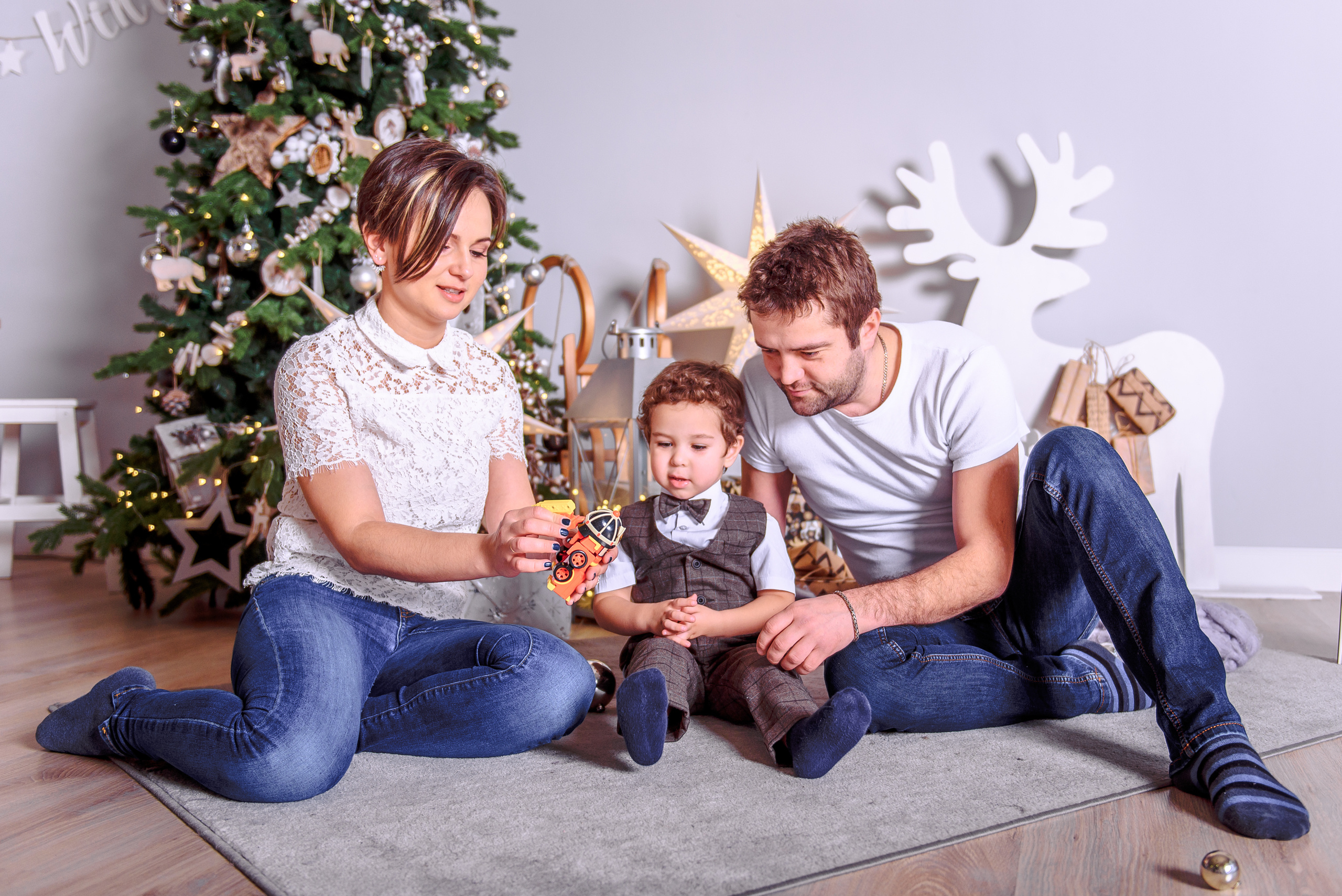 Новогодняя фотосессия в студии PROSTYLE. Свадебный и семейный фотограф в Москве Юлия Винник