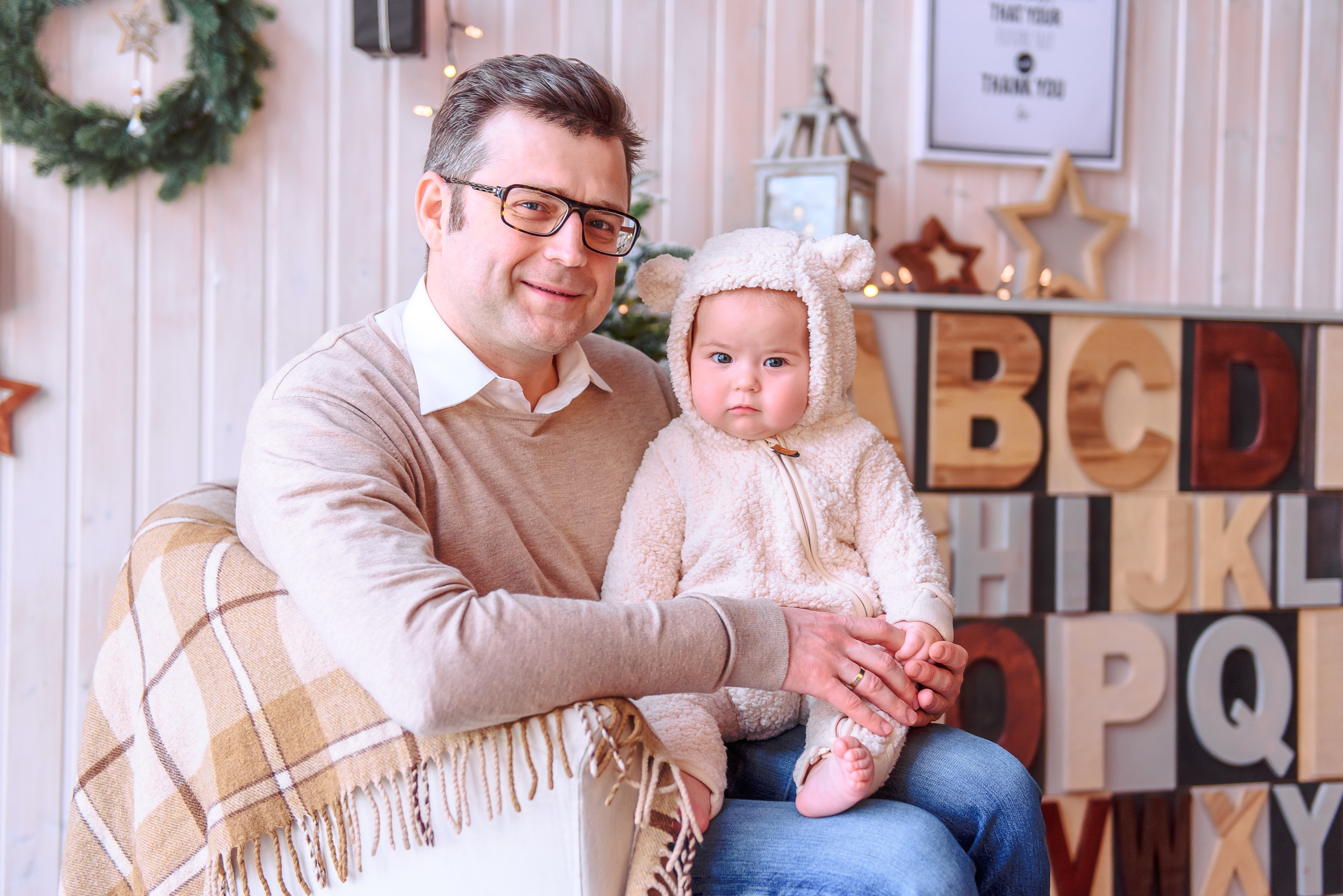 Семья Алексея и Ольги в фотостудии PROSTYLE. Свадебный и семейный фотограф в Москве Юлия Винник