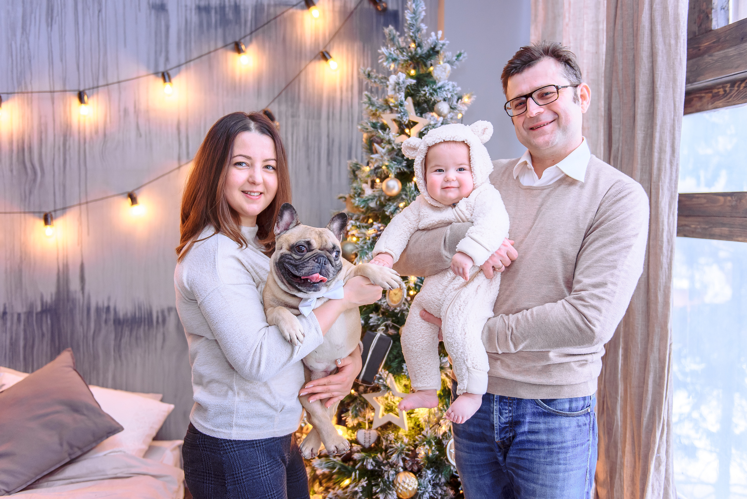 Семья Алексея и Ольги в фотостудии PROSTYLE. Свадебный и семейный фотограф в Москве Юлия Винник