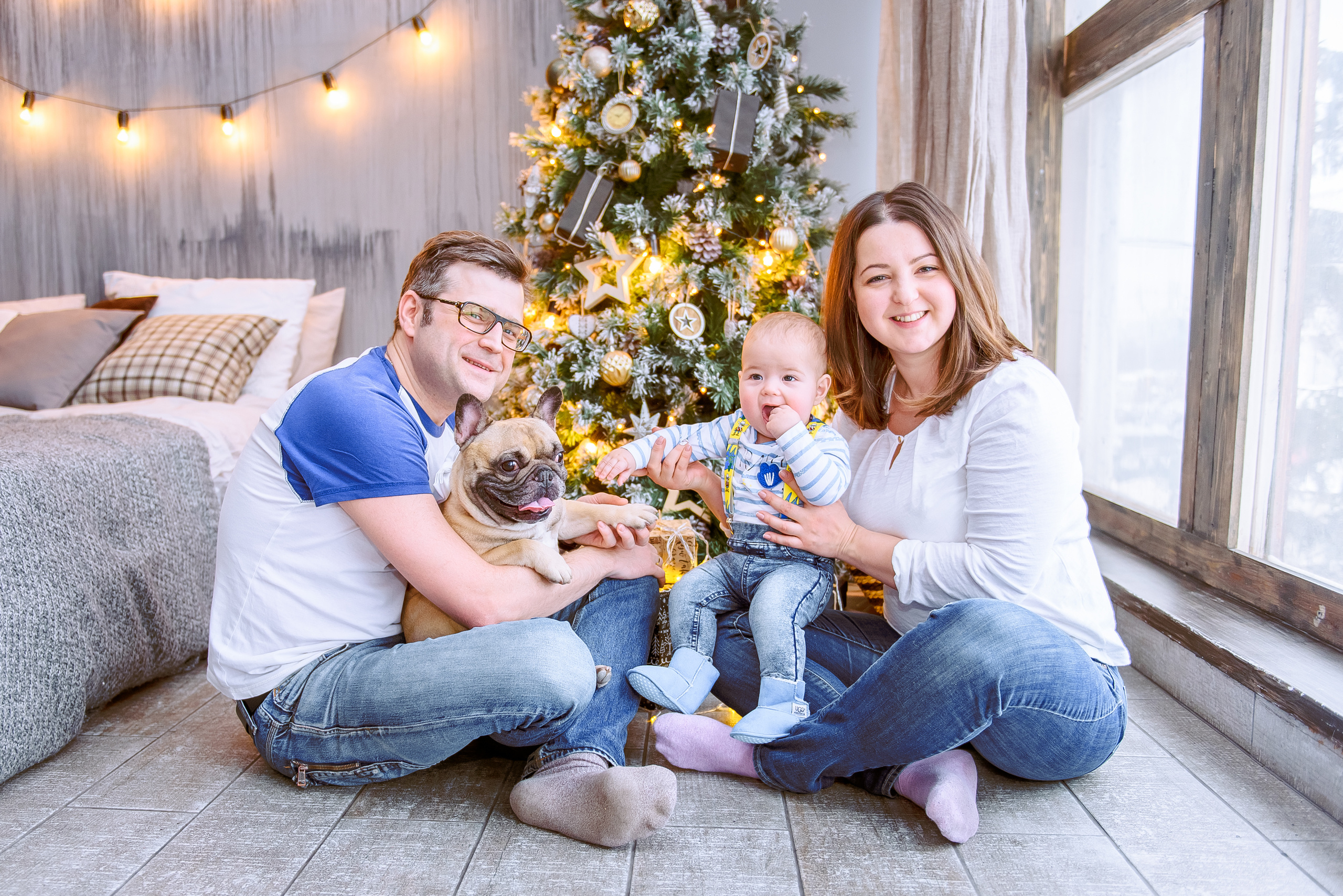 Семья Алексея и Ольги в фотостудии PROSTYLE. Свадебный и семейный фотограф в Москве Юлия Винник