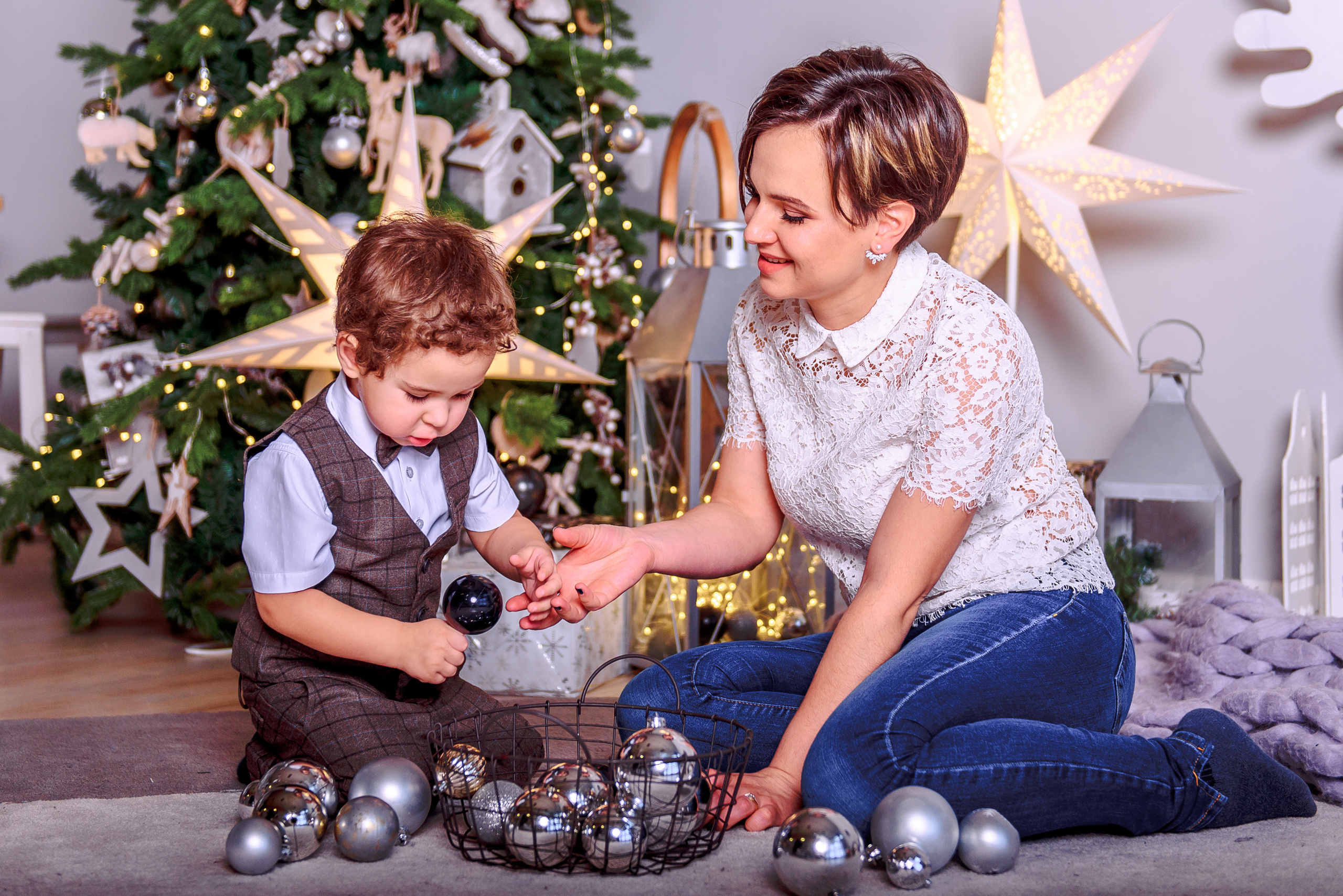 Новогодняя фотосессия в студии PROSTYLE. Свадебный и семейный фотограф в Москве Юлия Винник