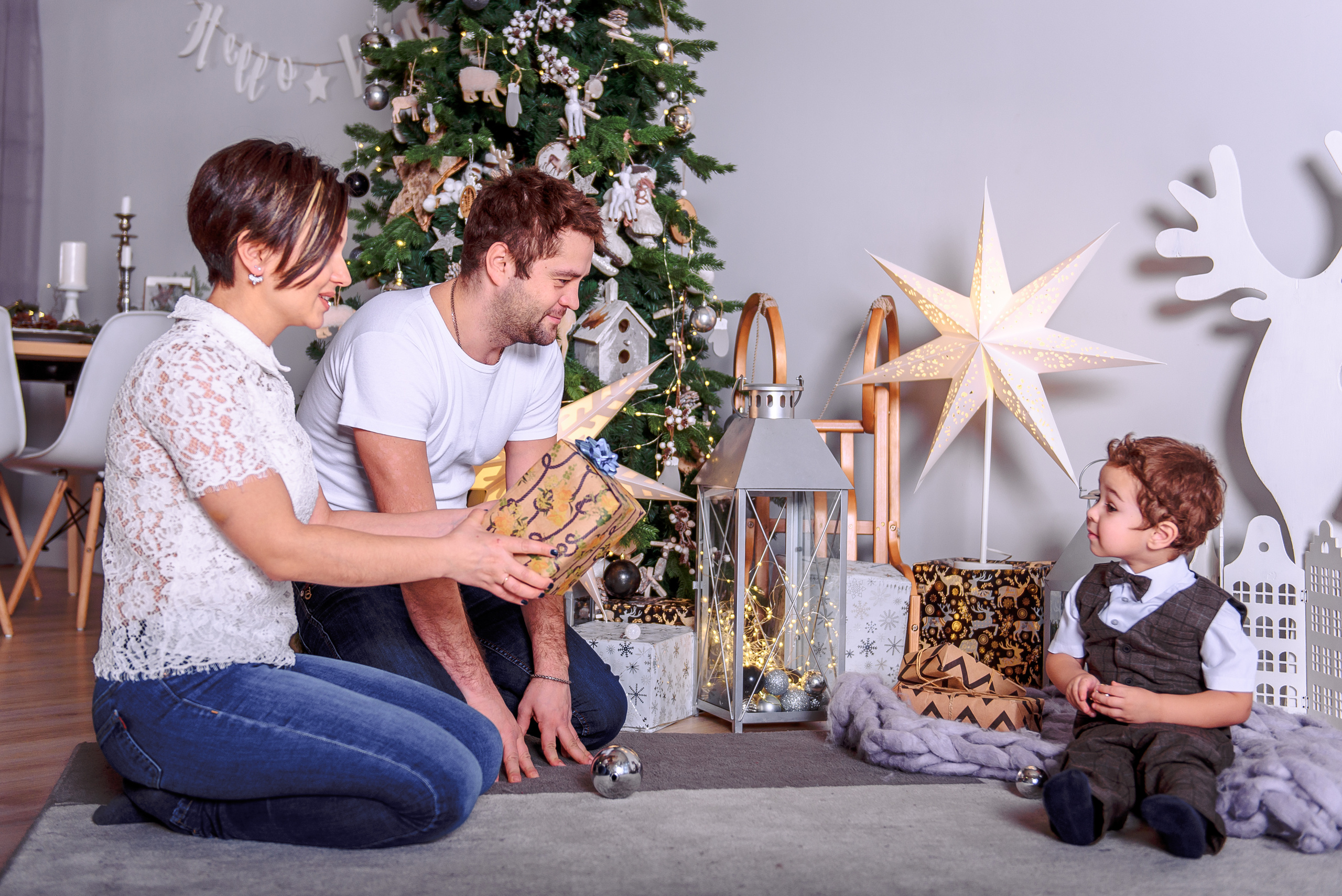 Новогодняя фотосессия в студии PROSTYLE. Свадебный и семейный фотограф в Москве Юлия Винник