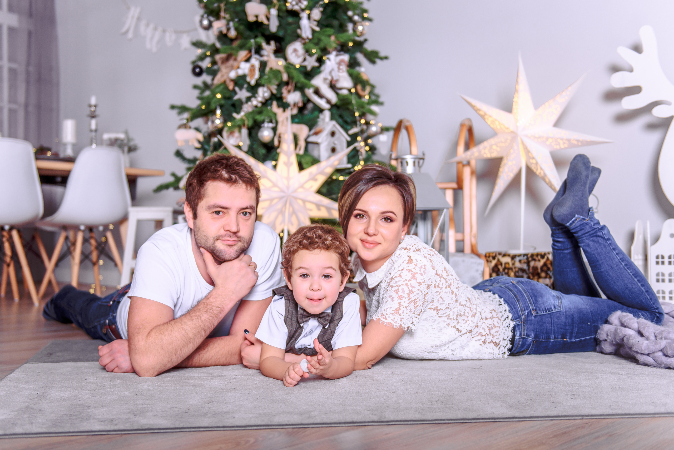 Новогодняя фотосессия в студии PROSTYLE. Свадебный и семейный фотограф в Москве Юлия Винник