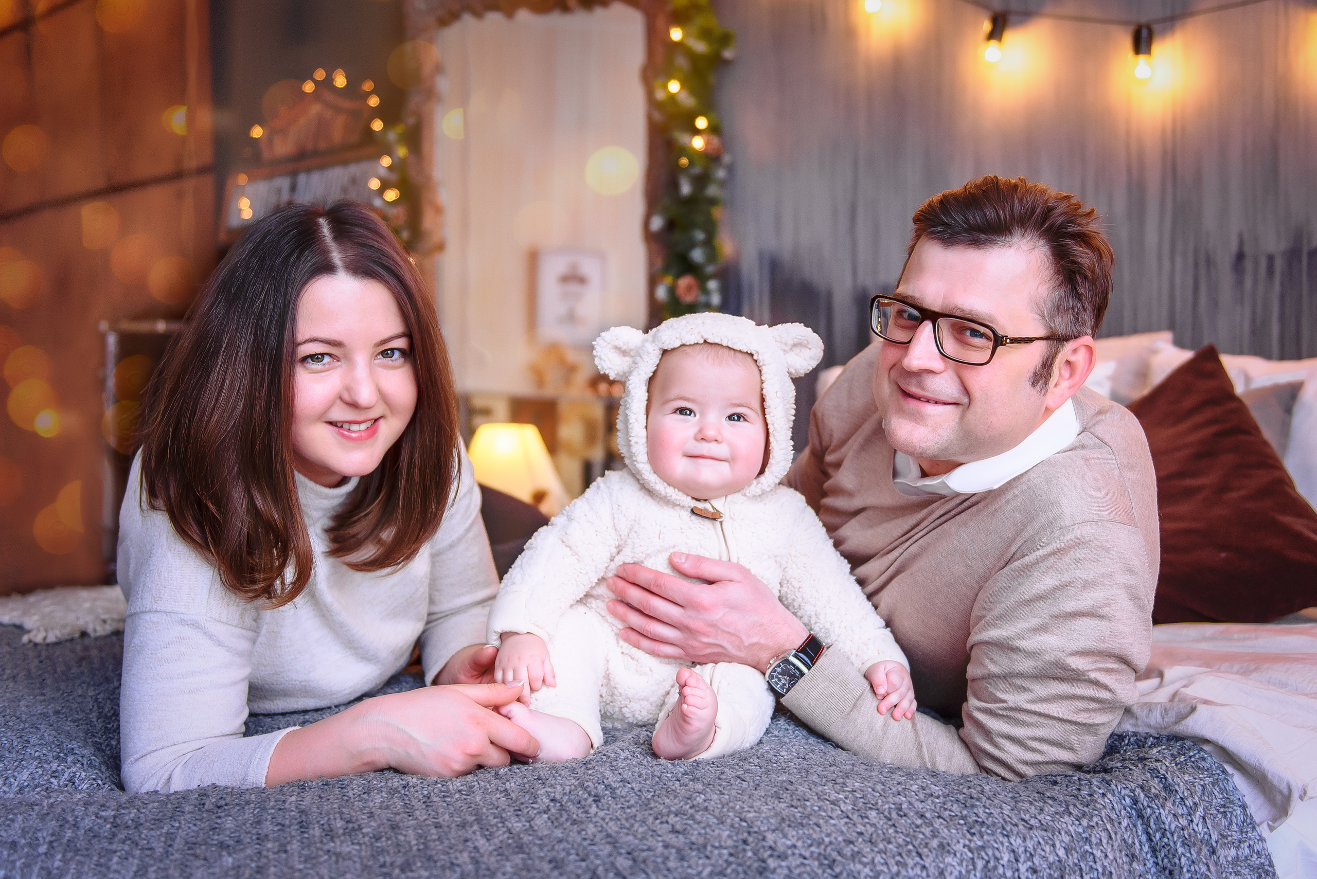 Семья Алексея и Ольги в фотостудии PROSTYLE. Свадебный и семейный фотограф в Москве Юлия Винник