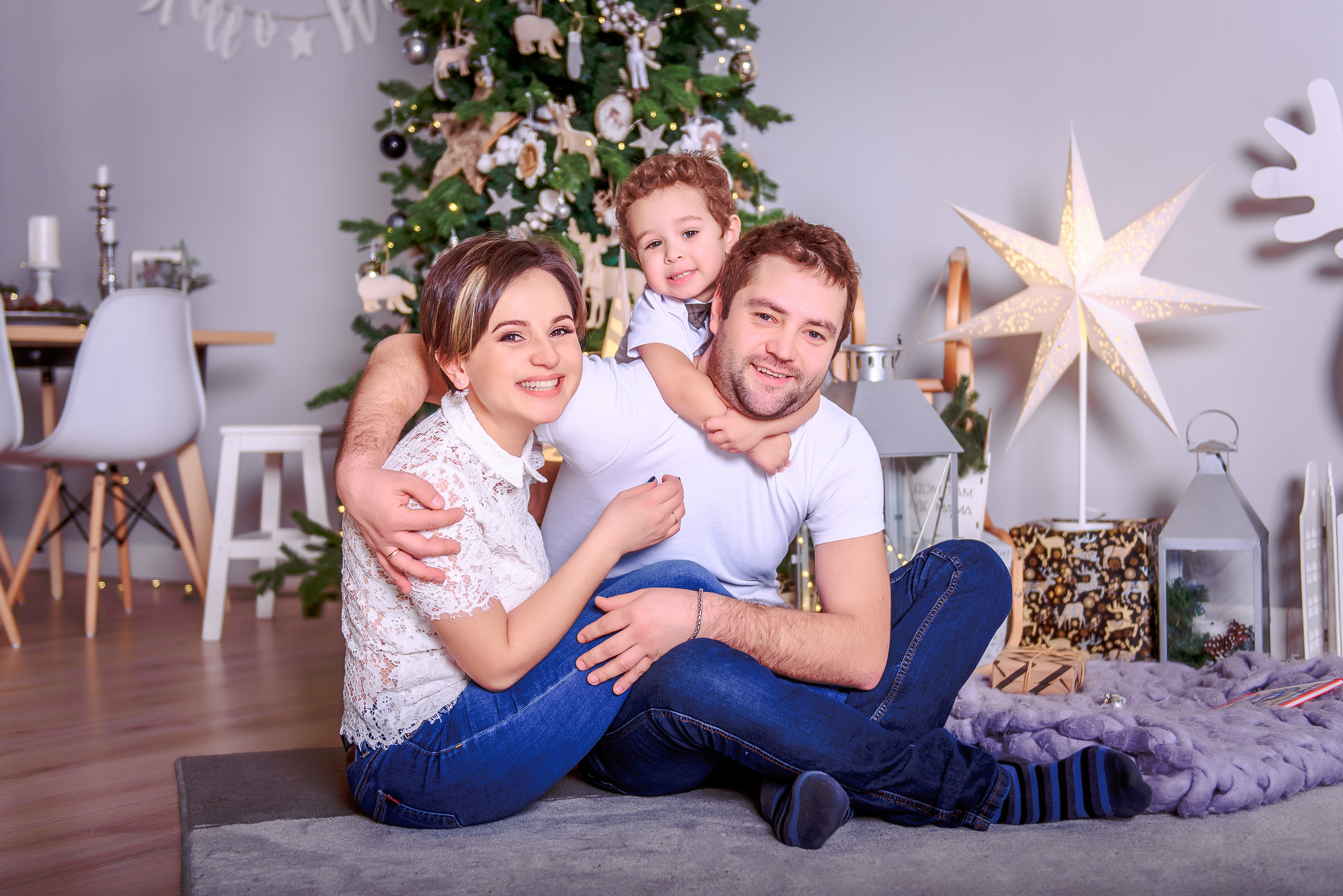 Новогодняя фотосессия в студии PROSTYLE. Свадебный и семейный фотограф в Москве Юлия Винник