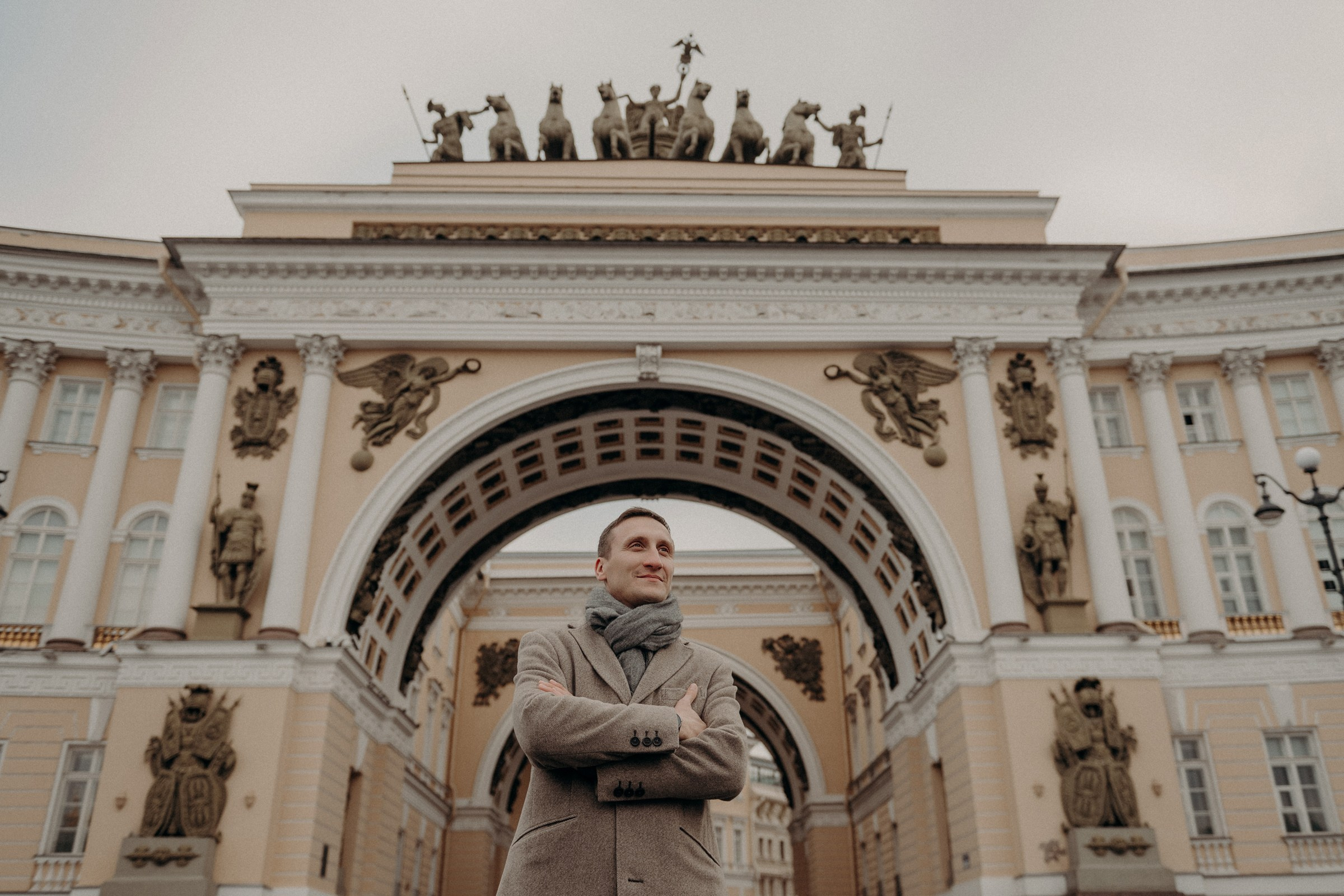 осенняя романтическая фотосессия в центре Санкт-Петербурга